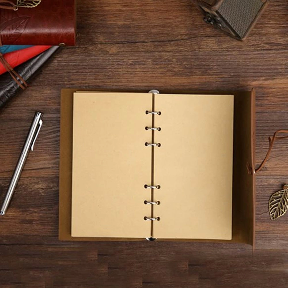 Yaprak Desenli Kahverengi Deri Defter - Lisinya Yaprak Desenli Kahverengi Deri Defter - Lisinya
