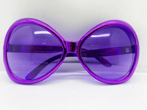 Mor Renk Yeşilçam Nostalji 80li Yıllar 90lı Yıllar Parti Gözlüğü  7x16 Cm - Lisinya