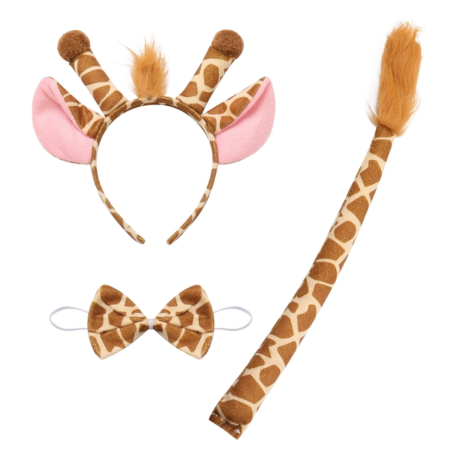 Zürafa Kosümü Aksesuar Seti 3 Lü - Taç Papyon Kuyruk - Lisinya Zürafa Kosümü Aksesuar Seti 3 Lü - Taç Papyon Kuyruk - Lisinya