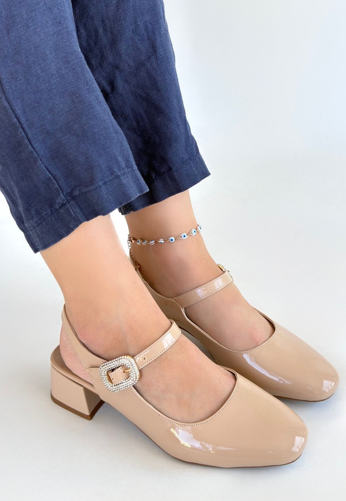 Gowe Nude Rugan Topuklu Ayakkabı - Lisinya