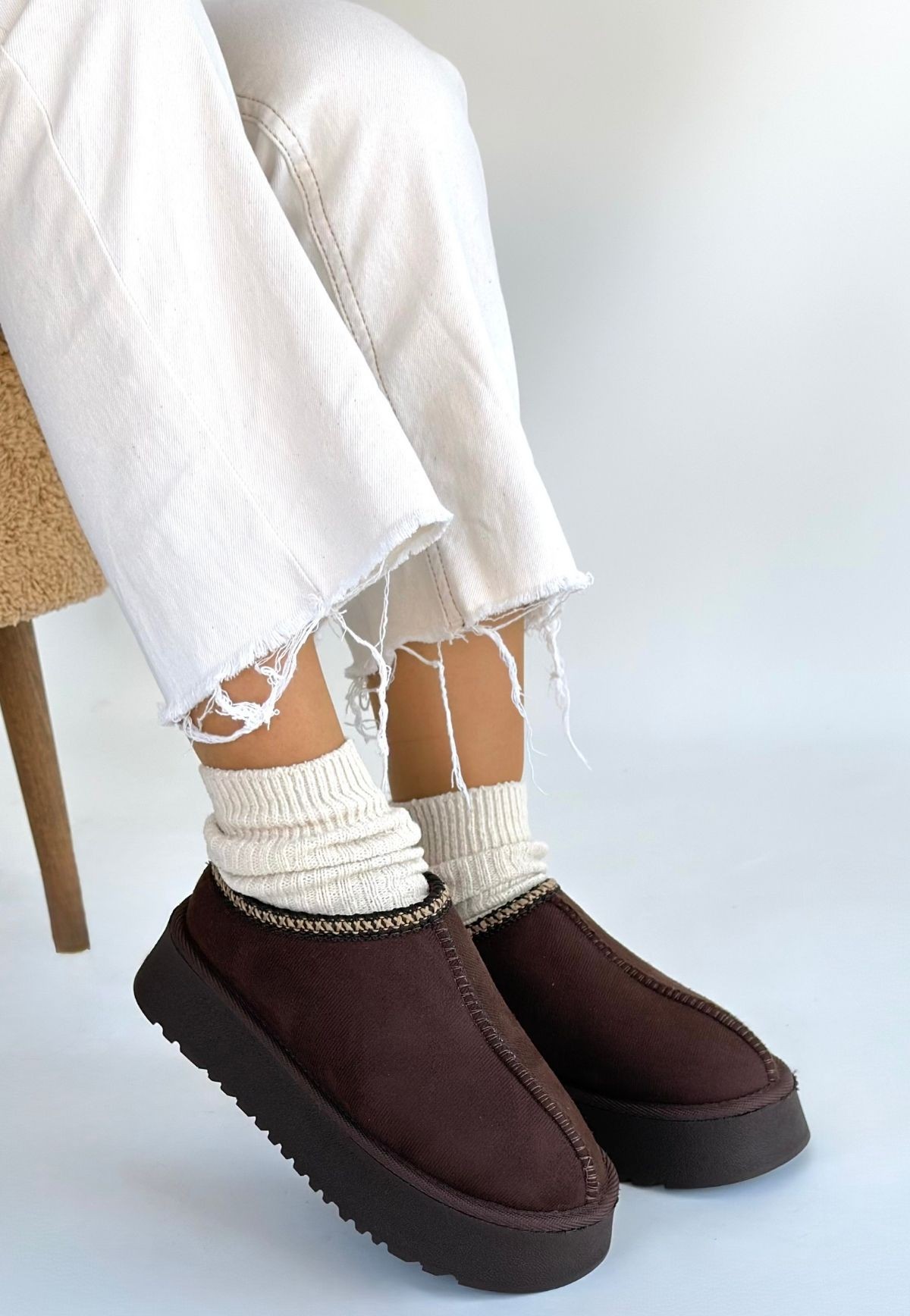 Foyk Kahverengi Süet Bot - Lisinya