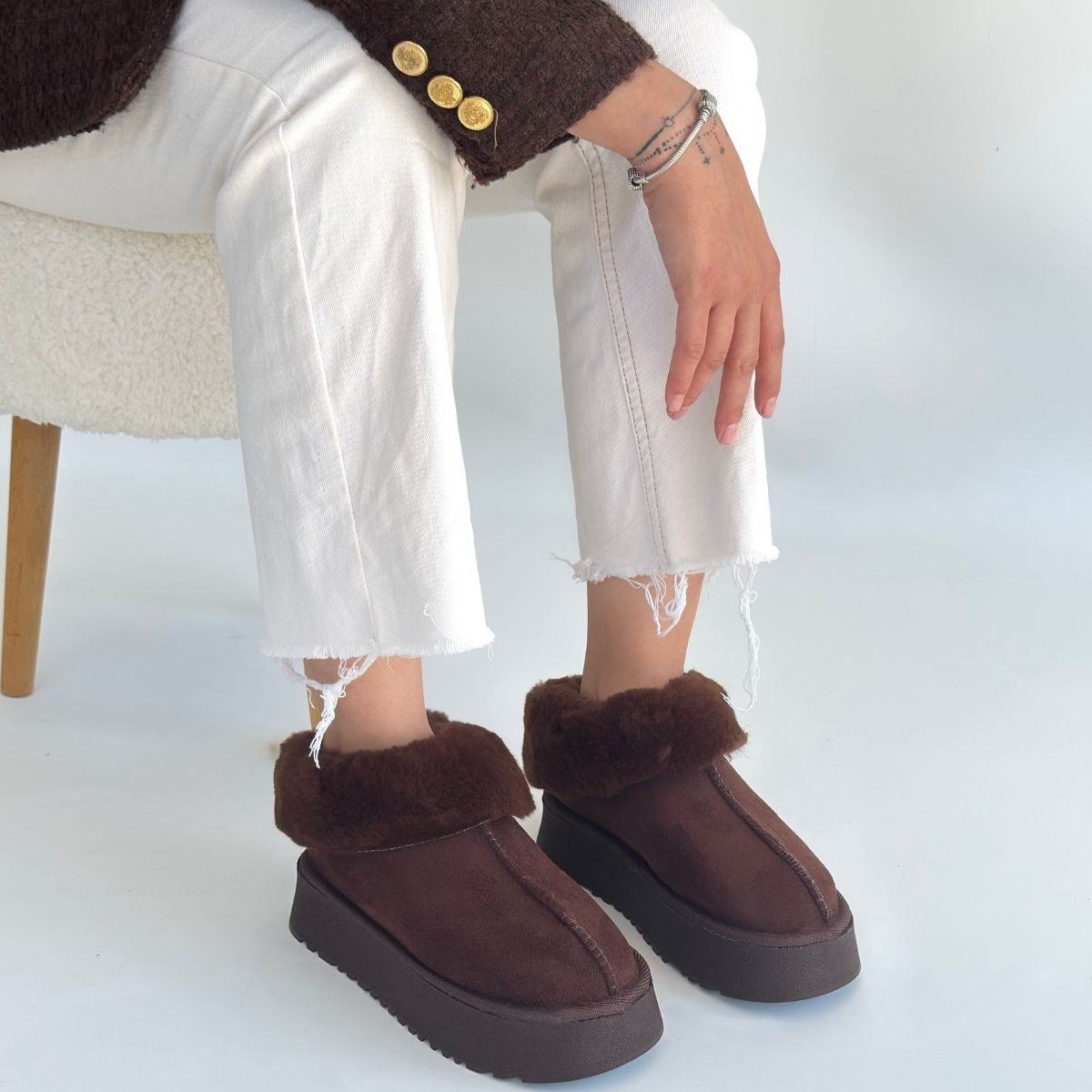 Edali Kahverengi Süet Bot - Lisinya