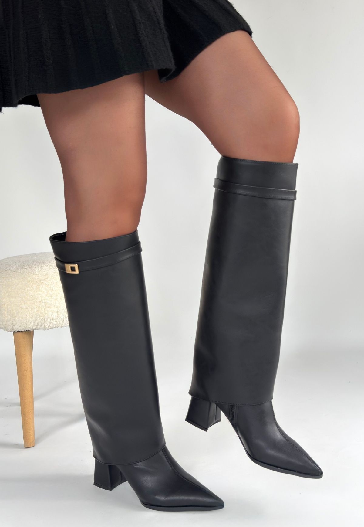 Jike Siyah Cilt Tak Çıkar Çizme - Lisinya Jike Siyah Cilt Tak Çıkar Çizme - Lisinya