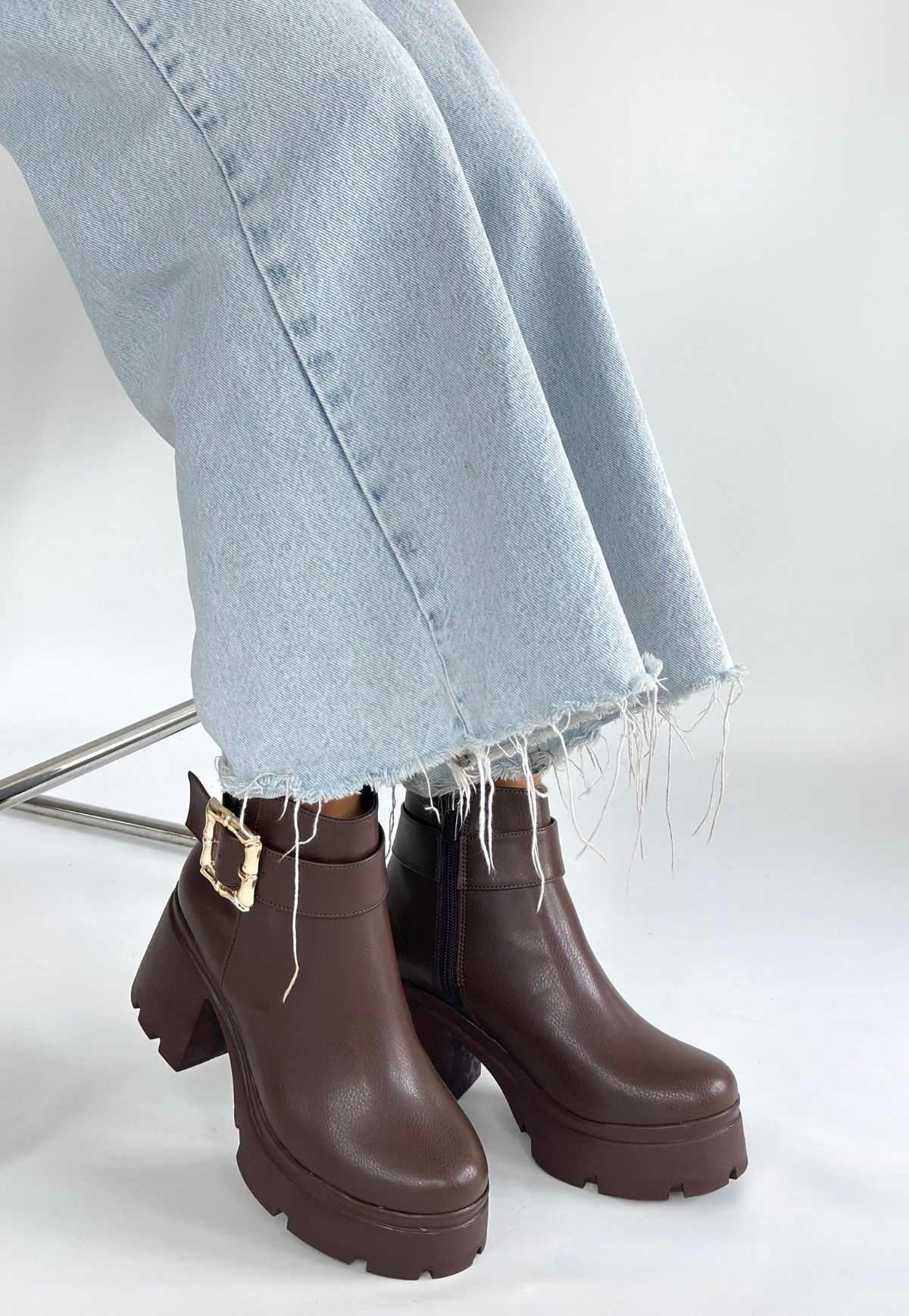 Pinma Kahverengi Cilt Topuklu Bot - Lisinya