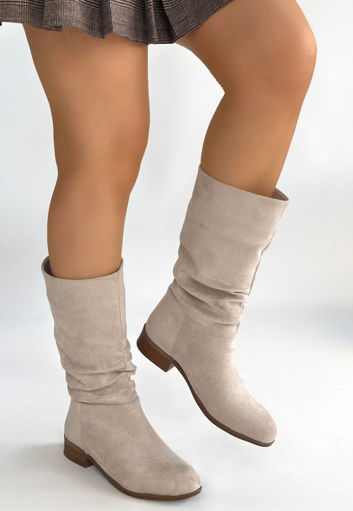 Plod Bej Süet Çizme - Lisinya
