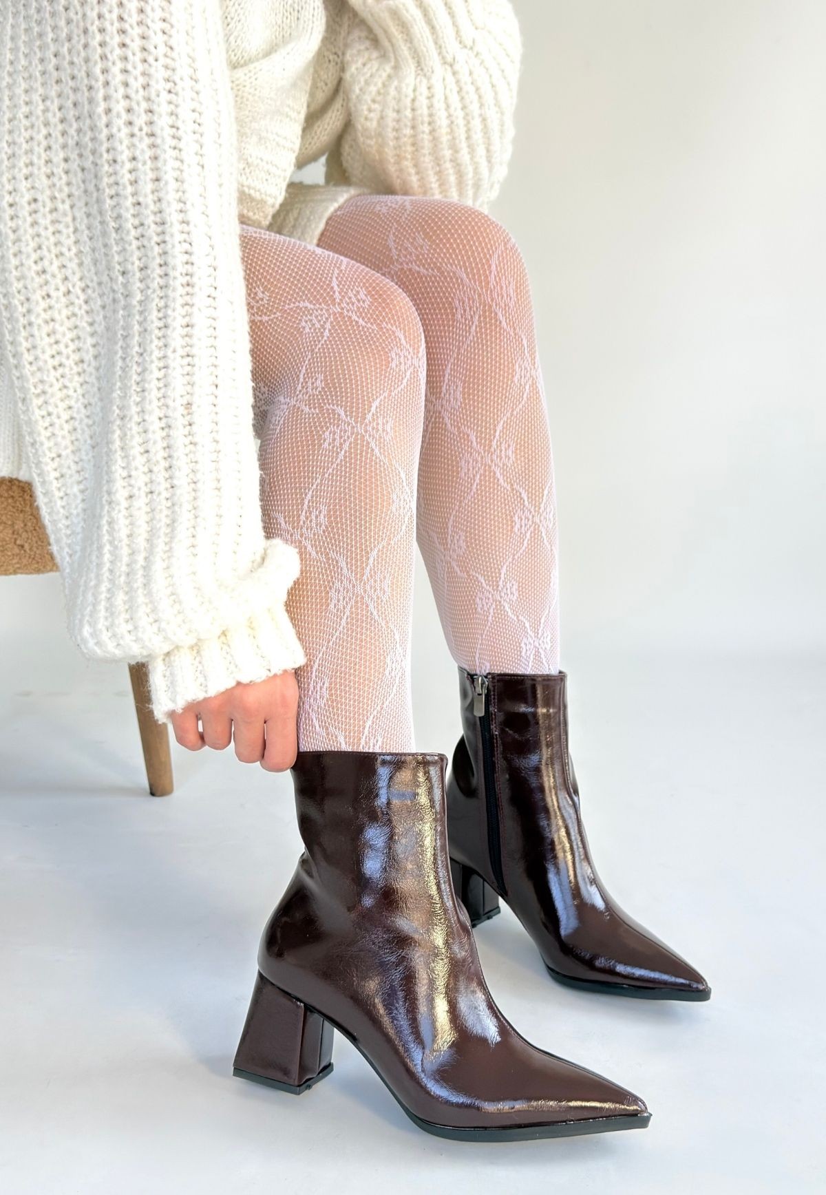 Mosy Bordo Rugan Topuklu Bot - Lisinya