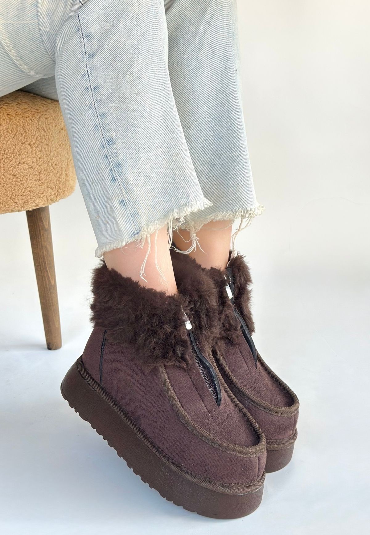 Zinya Kahverengi Süet Bot - Lisinya