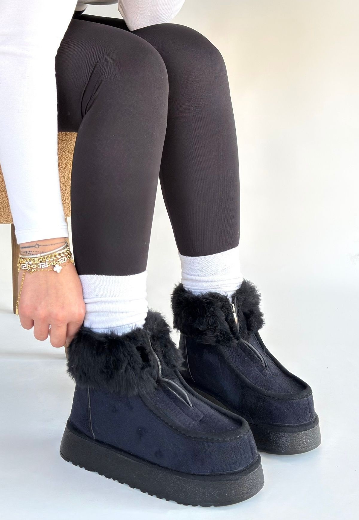 Zinya Siyah Süet Bot - Lisinya