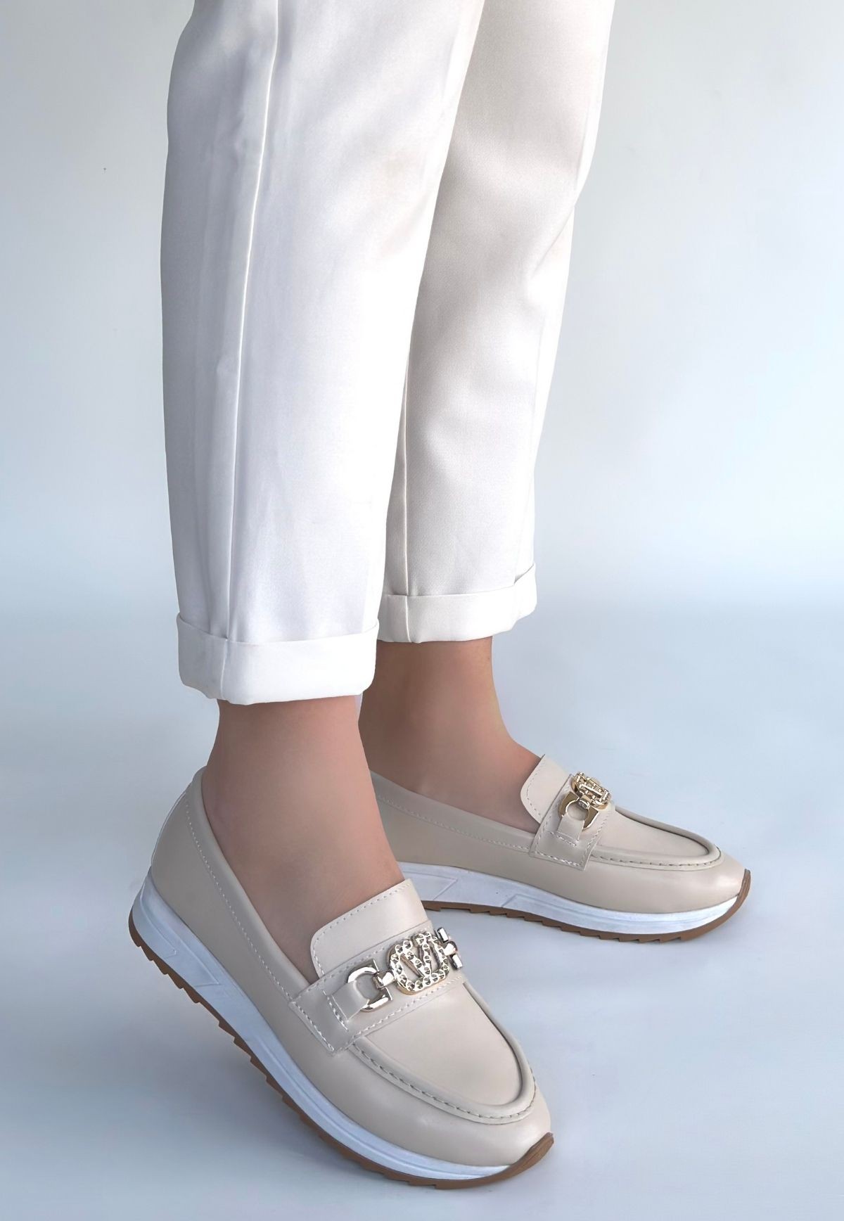 Otra Bej Cilt Babet Ayakkabı - Lisinya