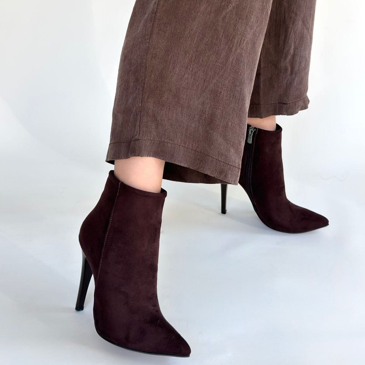 Blan Acı Kahve Süet Topuklu Bot - Lisinya Blan Acı Kahve Süet Topuklu Bot - Lisinya