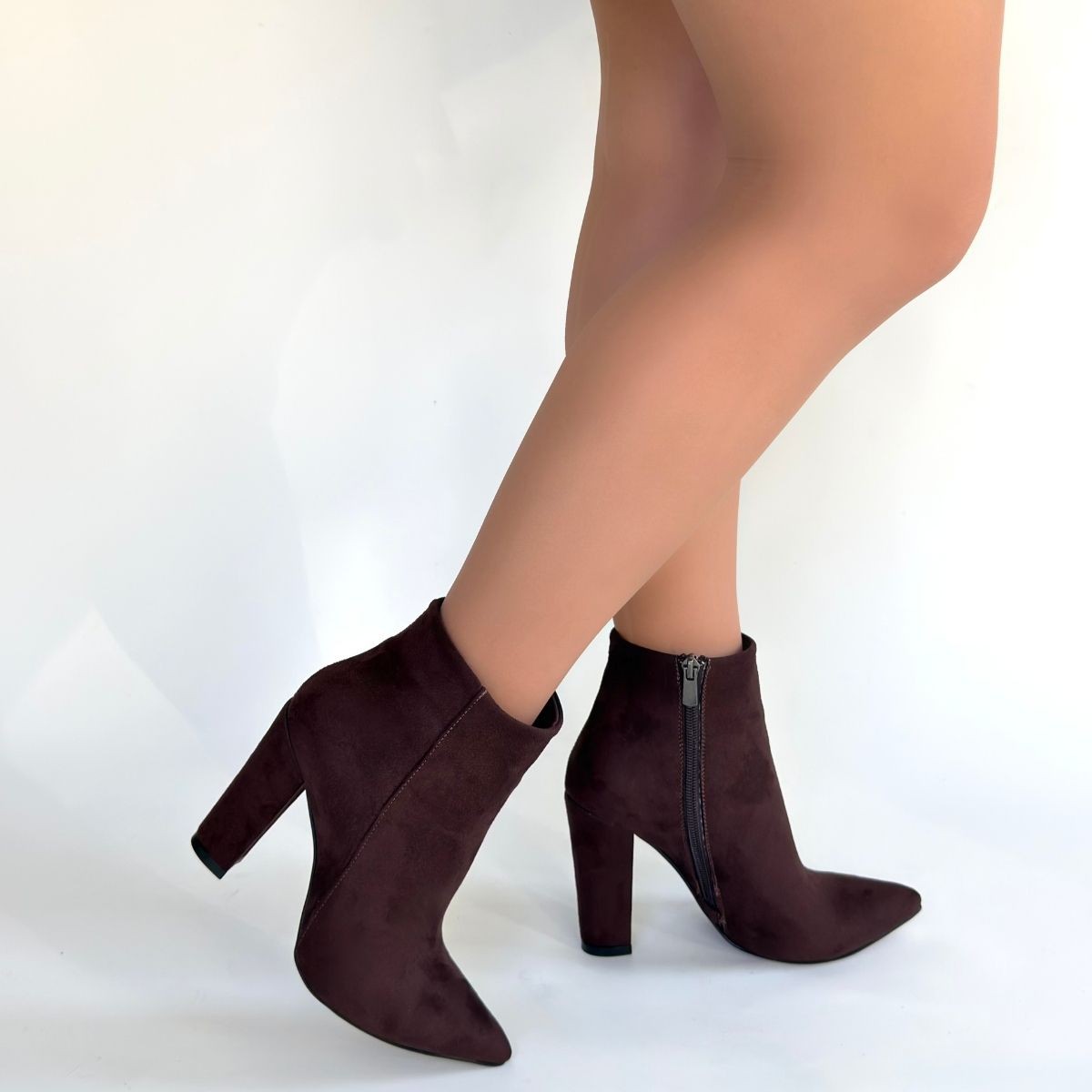 Loora Açık Kahve Süet Topuklu Bot - Lisinya