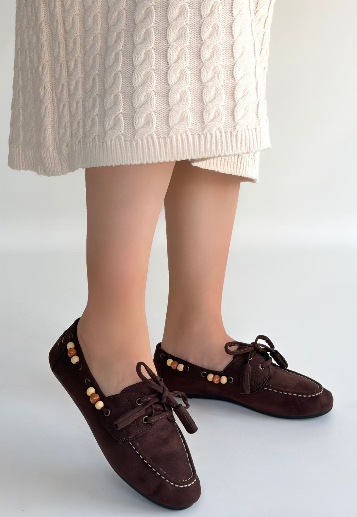 Elora Kahve Süet Babet - Lisinya