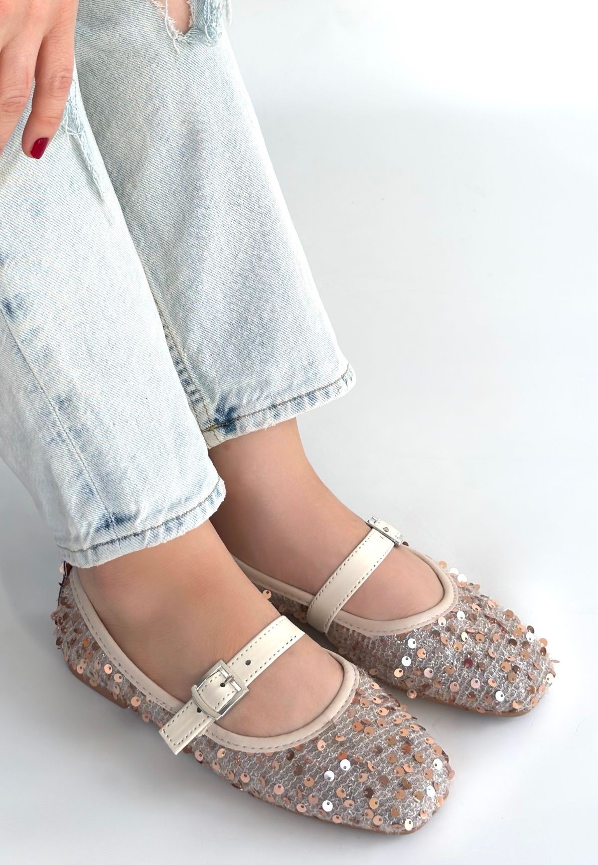 Moden Bej Süet Babet Ayakkabı - Lisinya