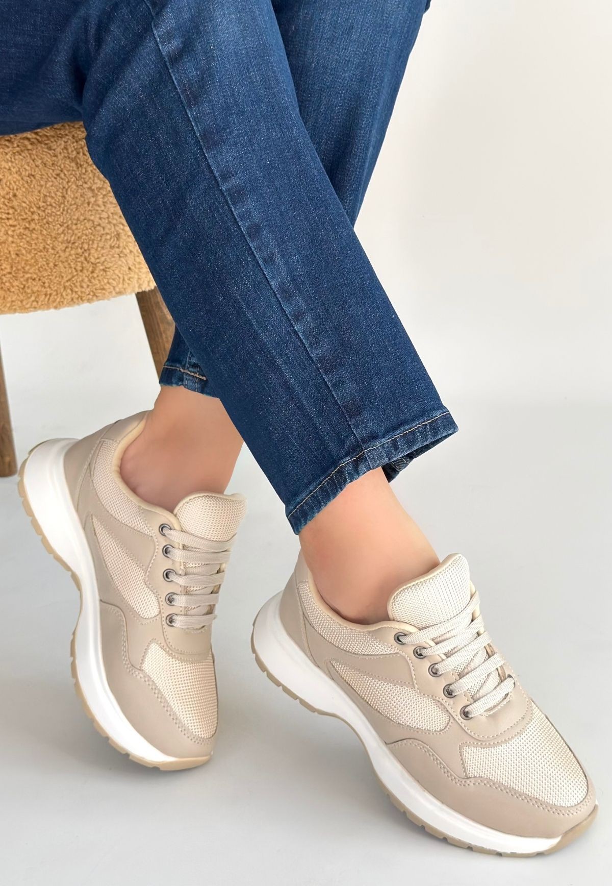 Slar Vizon Cilt Bağcıklı Spor Ayakkabı - Lisinya