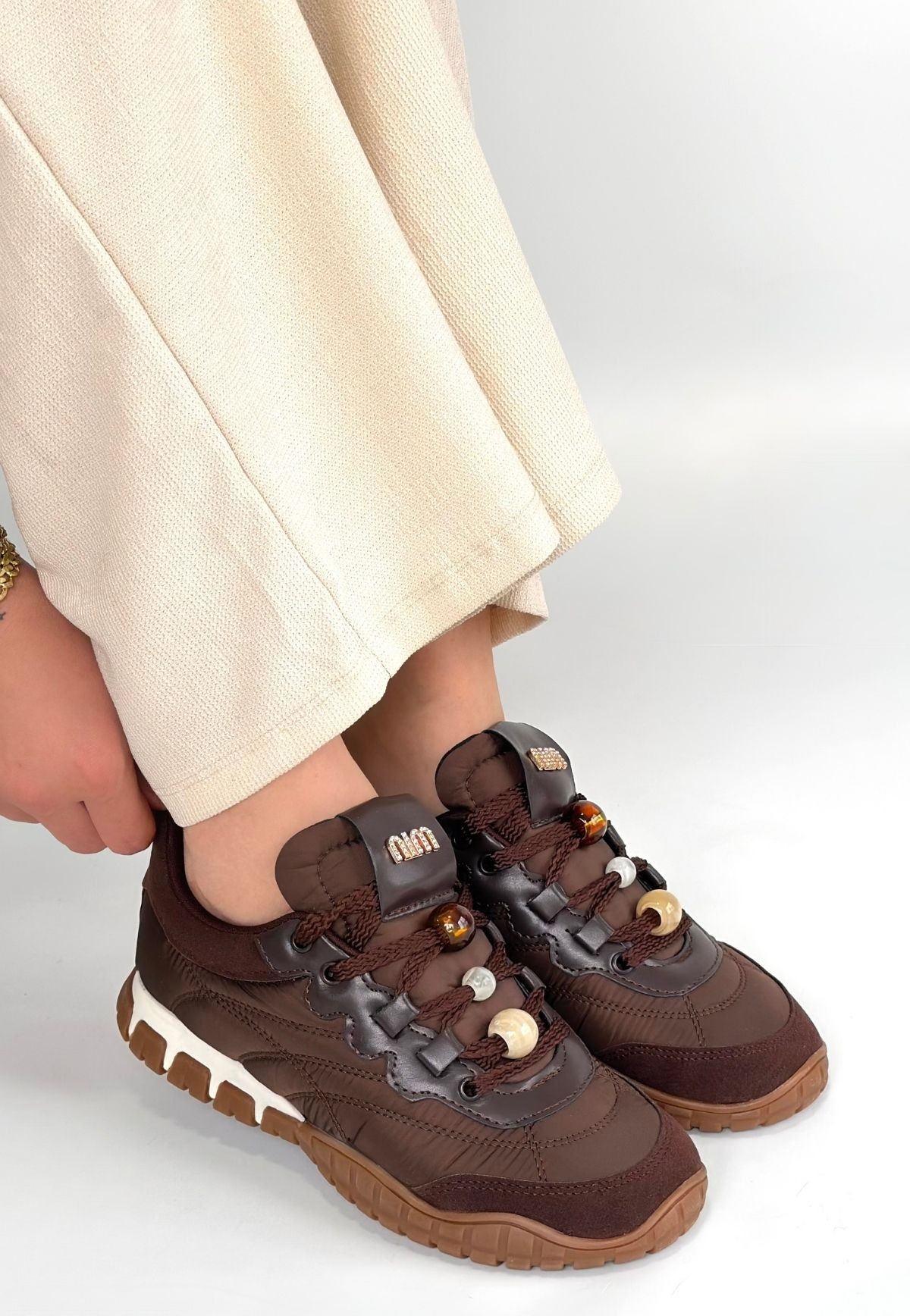 Tues Kahverengi Nubuk Bağcıklı Spor Ayakkabı - Lisinya