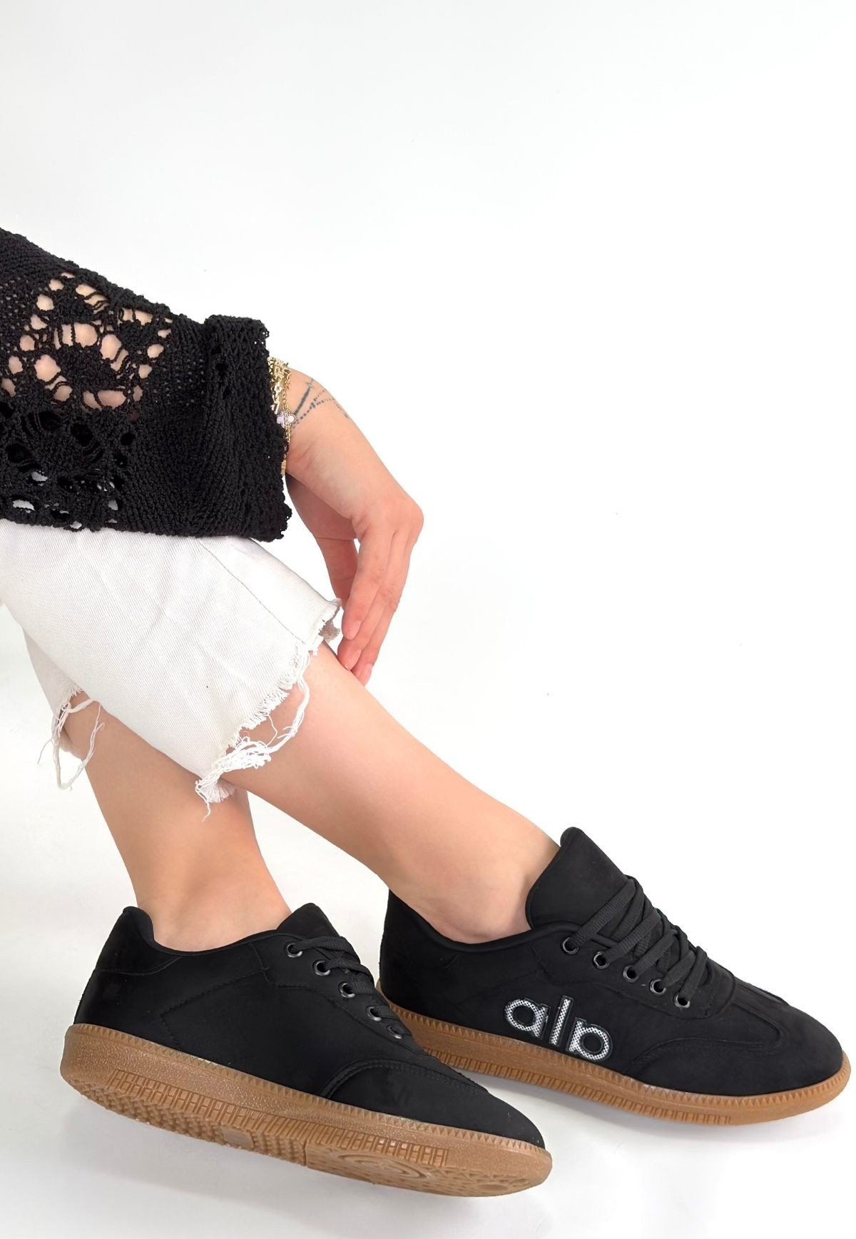 Lendo Siyah Süet Bağcıklı Spor Ayakkabı - Lisinya Lendo Siyah Süet Bağcıklı Spor Ayakkabı - Lisinya