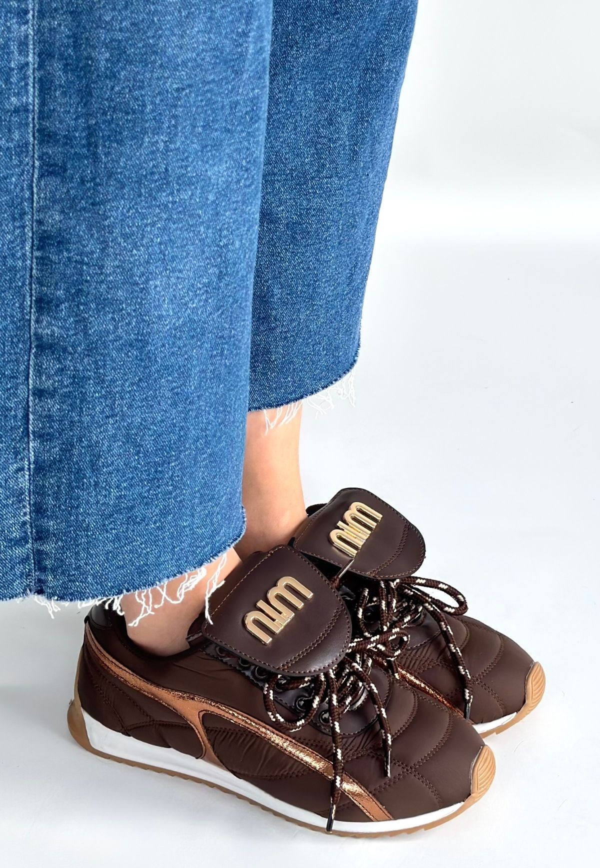 Dissa Kahverengi Cilt Bağcıklı Paraşüt Detaylı Spor Ayakkabı - Lisinya Dissa Kahverengi Cilt Bağcıklı Paraşüt Detaylı Spor Ayakkabı - Lisinya