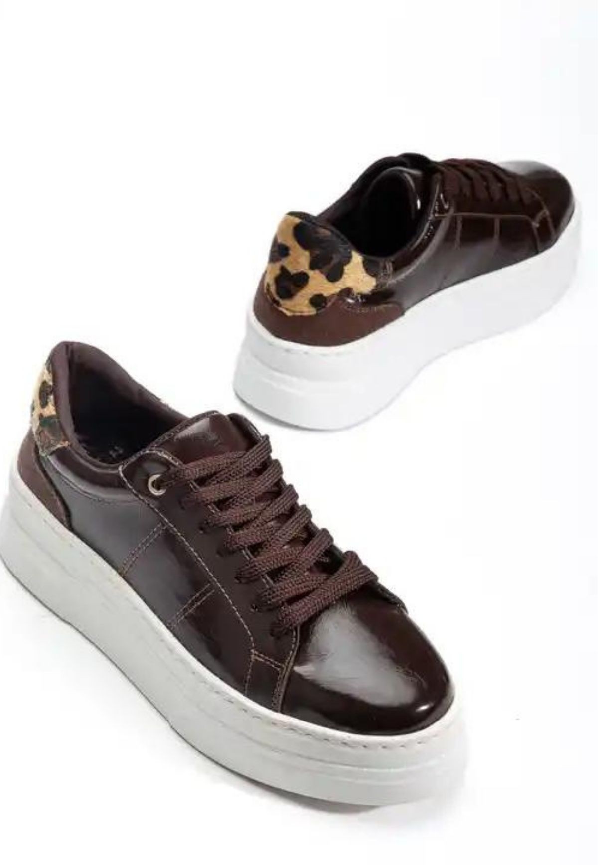 Jetan Kahverengi Rugan Bağcıklı Spor Ayakkabı - Lisinya Jetan Kahverengi Rugan Bağcıklı Spor Ayakkabı - Lisinya