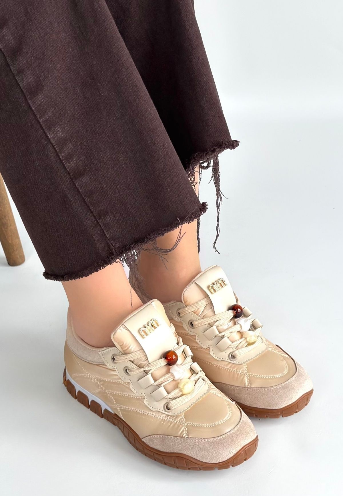 Tues Bej Nubuk Bağcıklı Spor Ayakkabı - Lisinya Tues Bej Nubuk Bağcıklı Spor Ayakkabı - Lisinya