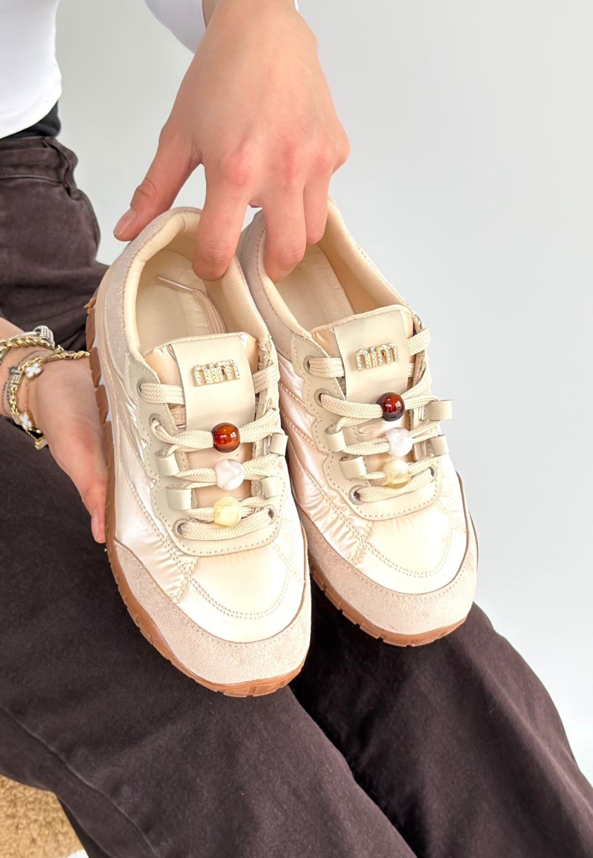 Tues Bej Nubuk Bağcıklı Spor Ayakkabı - Lisinya Tues Bej Nubuk Bağcıklı Spor Ayakkabı - Lisinya