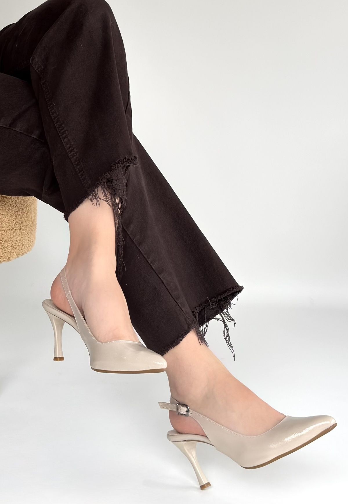 Uster Bej Rugan Topuklu Ayakkabı - Lisinya