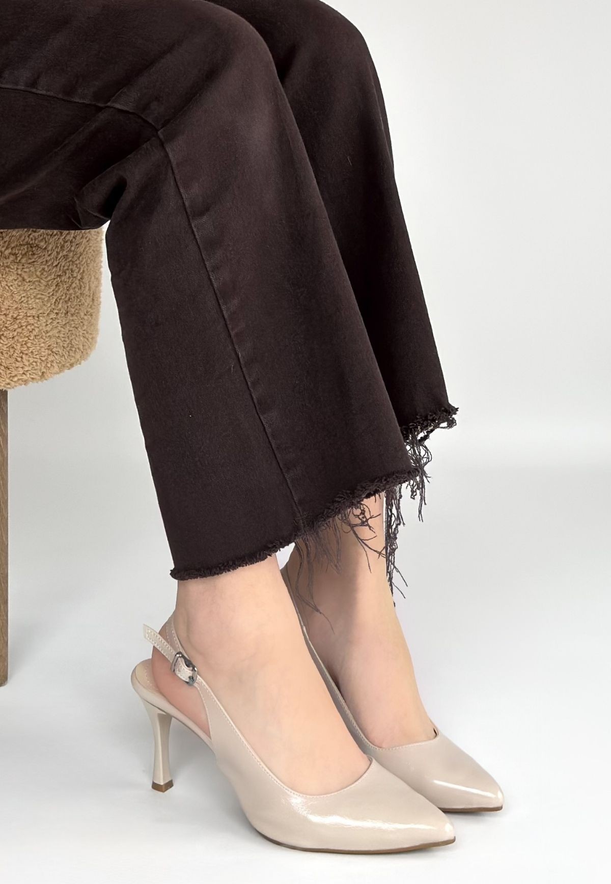 Uster Bej Rugan Topuklu Ayakkabı - Lisinya