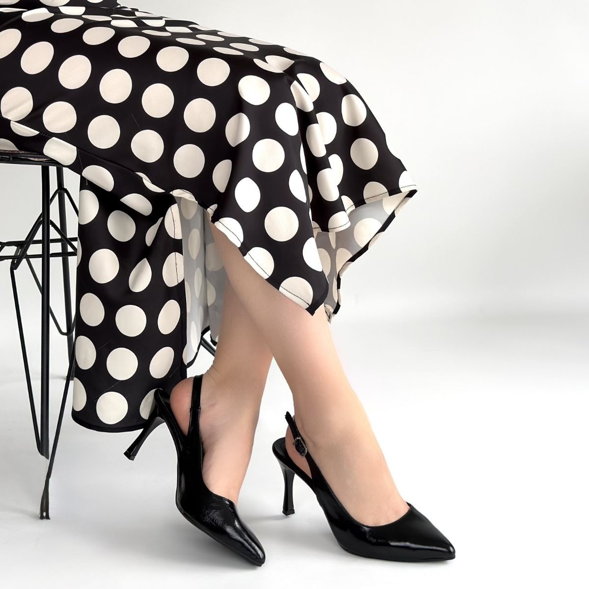 Uster Siyah Rugan Topuklu Ayakkabı - Lisinya Uster Siyah Rugan Topuklu Ayakkabı - Lisinya