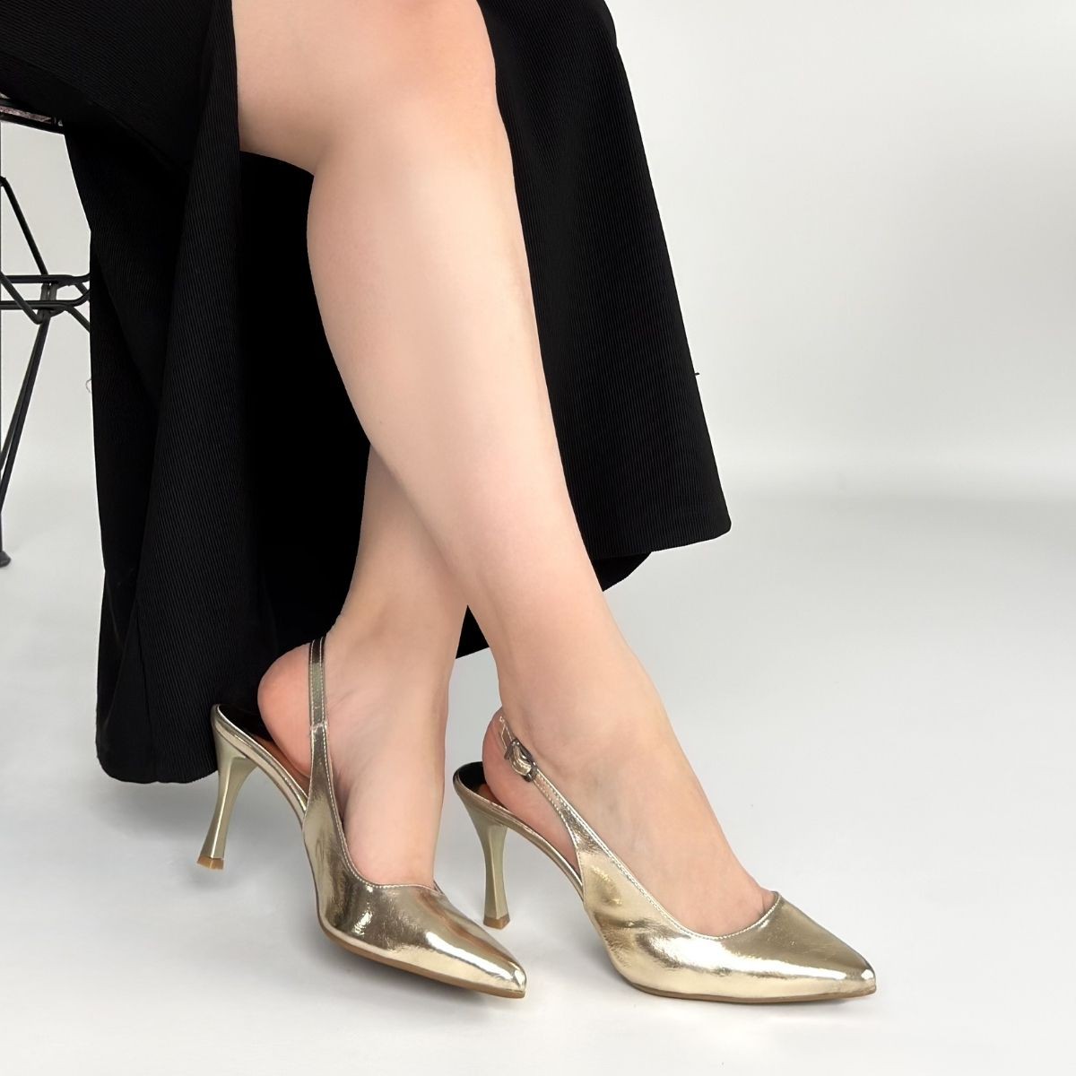 Uster Gold Rugan Topuklu Ayakkabı - Lisinya