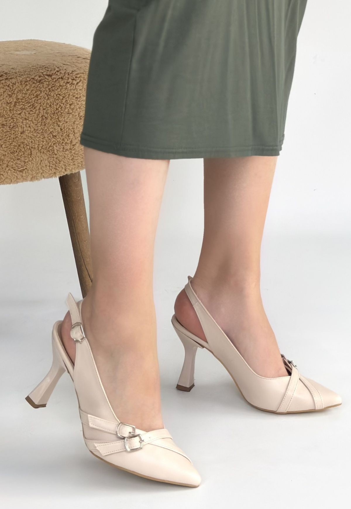 Jedda Bej Cilt Topuklu Ayakkabı - Lisinya Jedda Bej Cilt Topuklu Ayakkabı - Lisinya