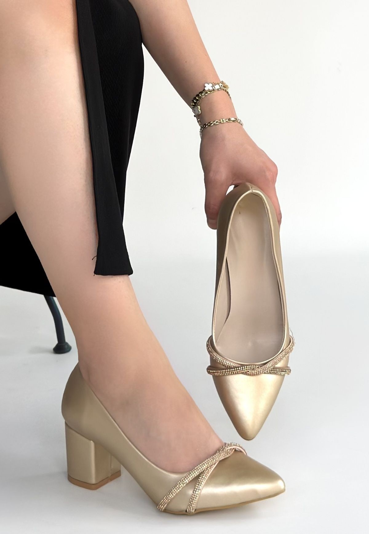 Rewin Gold Cilt Topuklu Ayakkabı - Lisinya