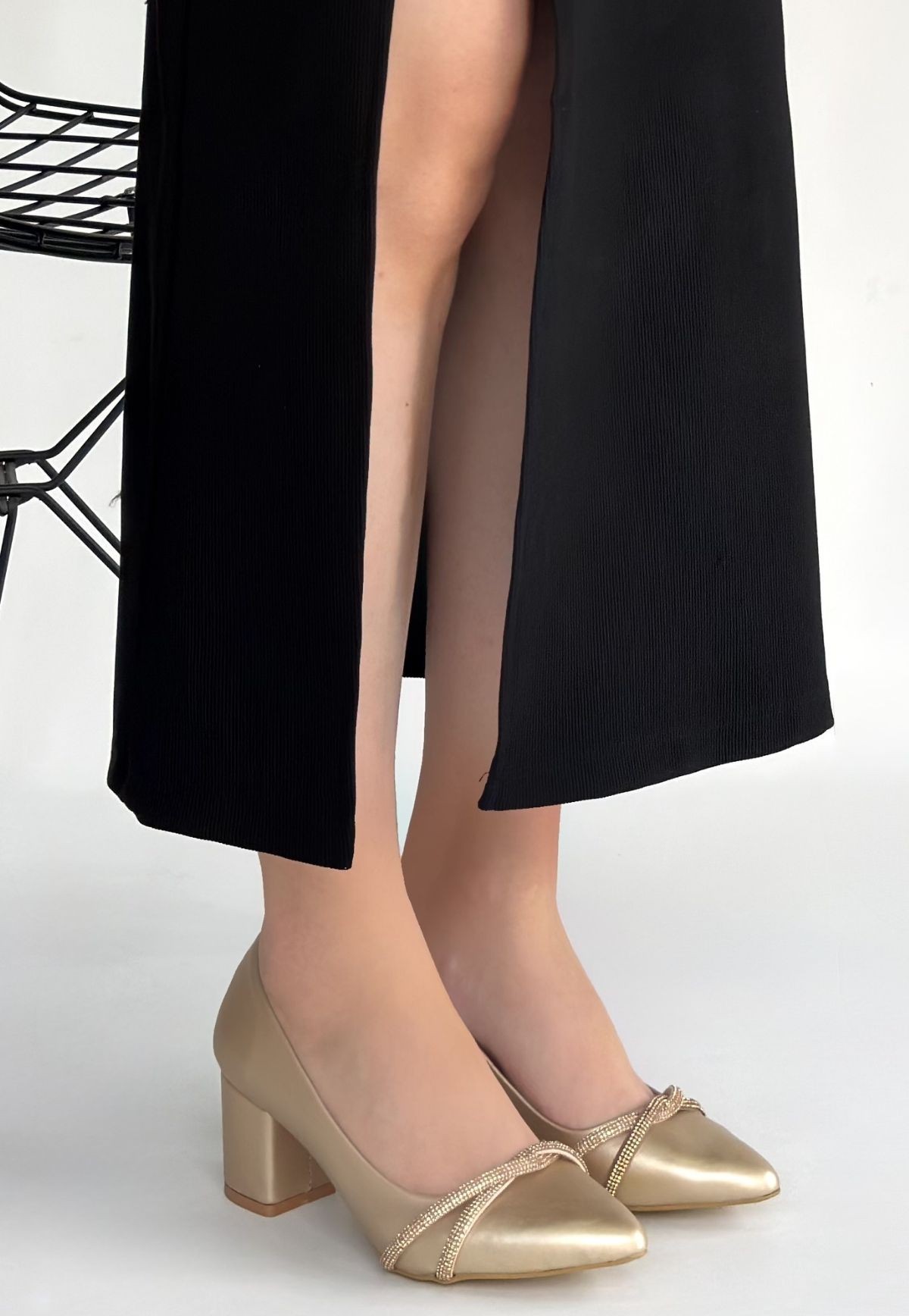 Rewin Gold Cilt Topuklu Ayakkabı - Lisinya