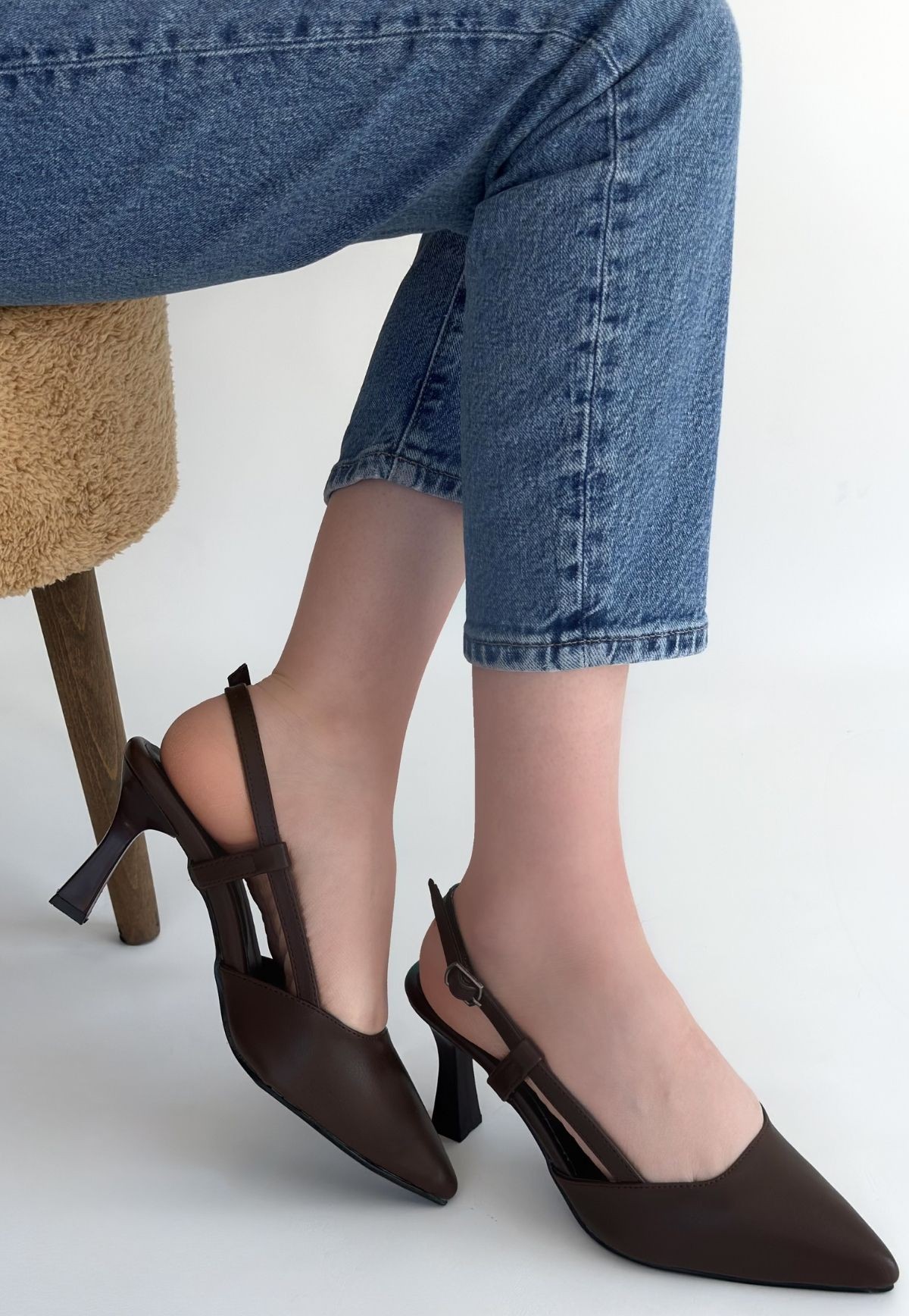 Hoost Kahverengi Cilt Topuklu Ayakkabı - Lisinya Hoost Kahverengi Cilt Topuklu Ayakkabı - Lisinya