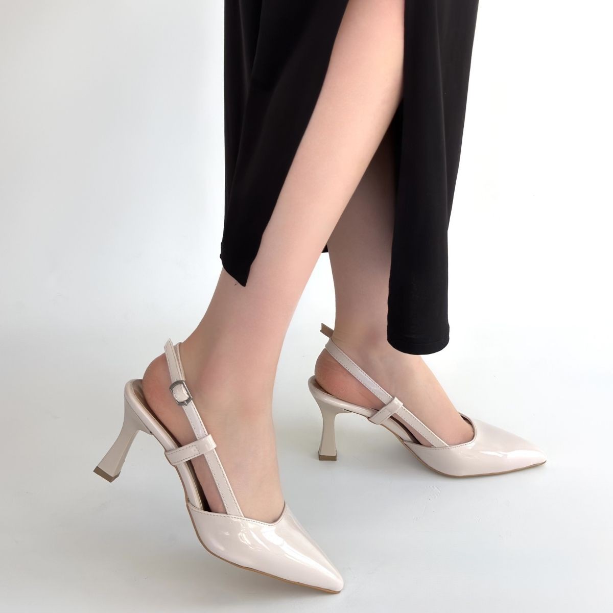 Hoost Bej Rugan Topuklu Ayakkabı - Lisinya Hoost Bej Rugan Topuklu Ayakkabı - Lisinya