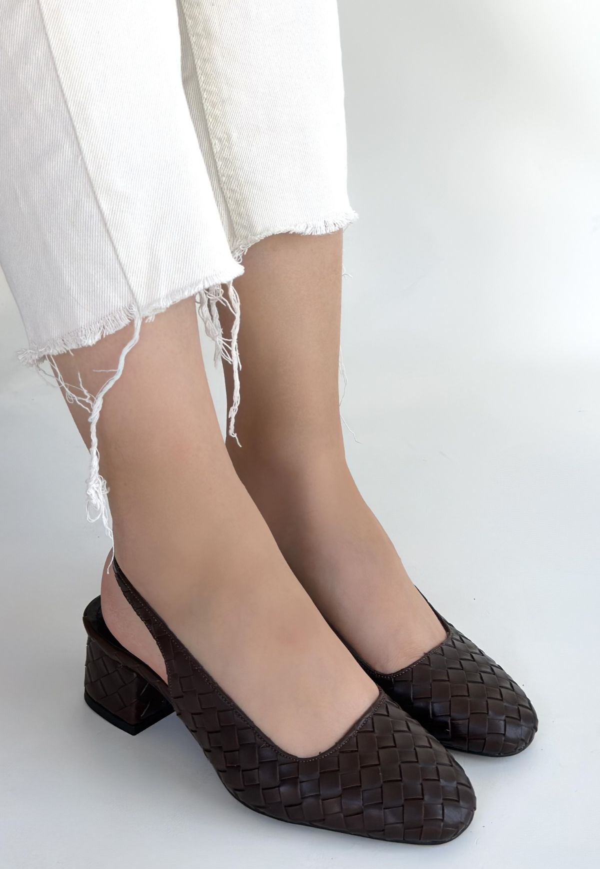 Dier Kahverengi Cilt Topuklu Ayakkabı - Lisinya