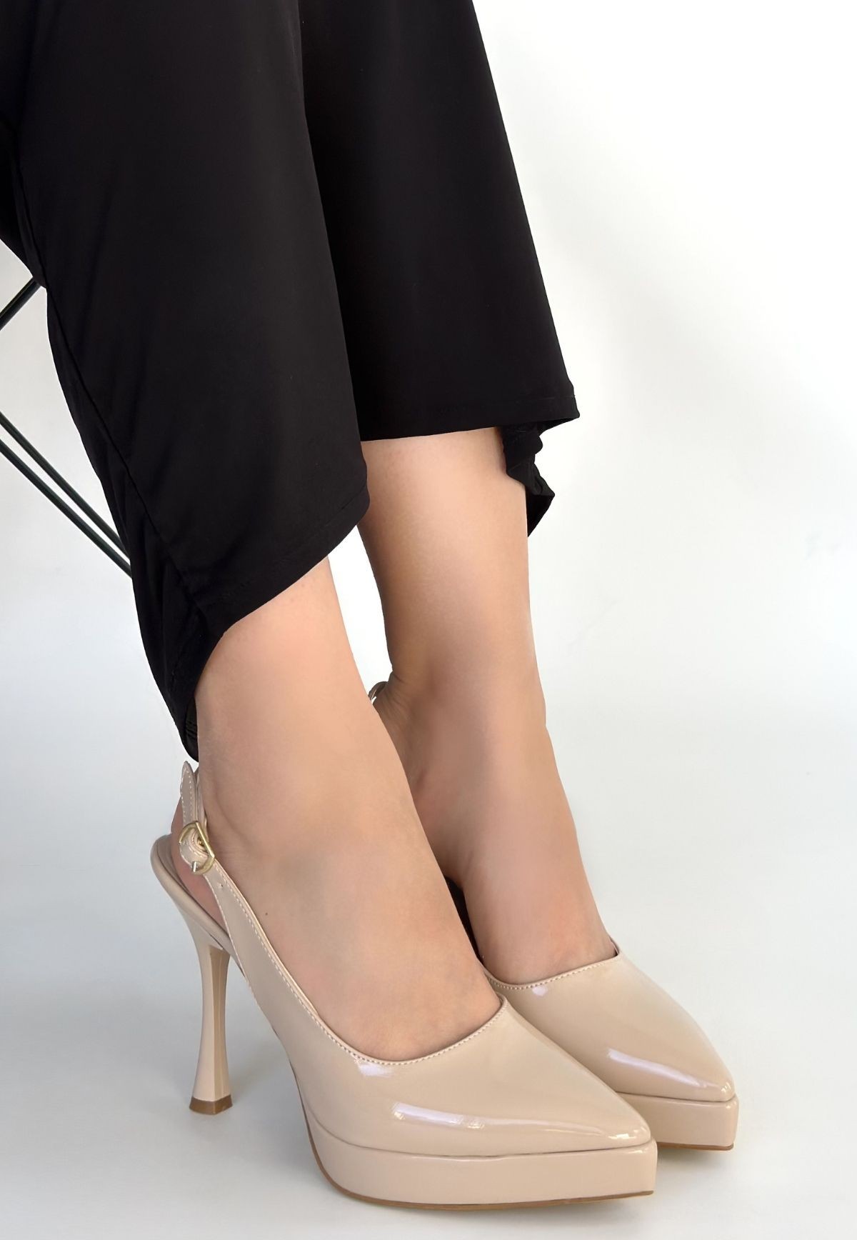 Arim Bej Rugan Platform Topuk Ayakkabı - Lisinya