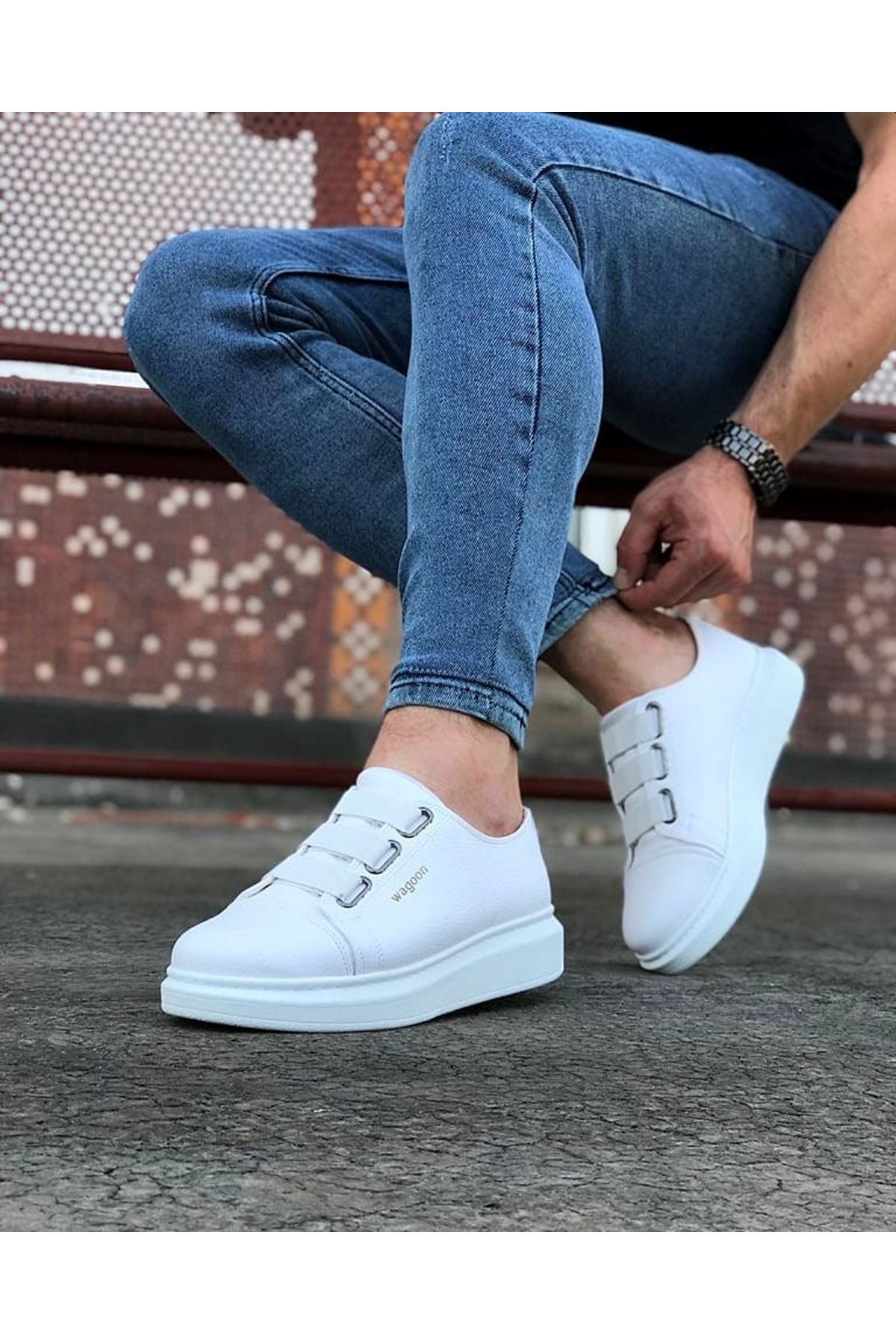 Beyaz Kalın Taban Casual Erkek Ayakkabı Lisinya947 CZ026 Beyaz Kalın Taban Casual Erkek Ayakkabı
