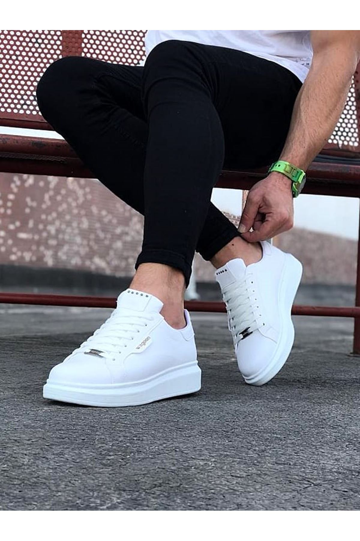 Lisinya947 CZ01 Beyaz Düz Erkek Casual Ayakkabı