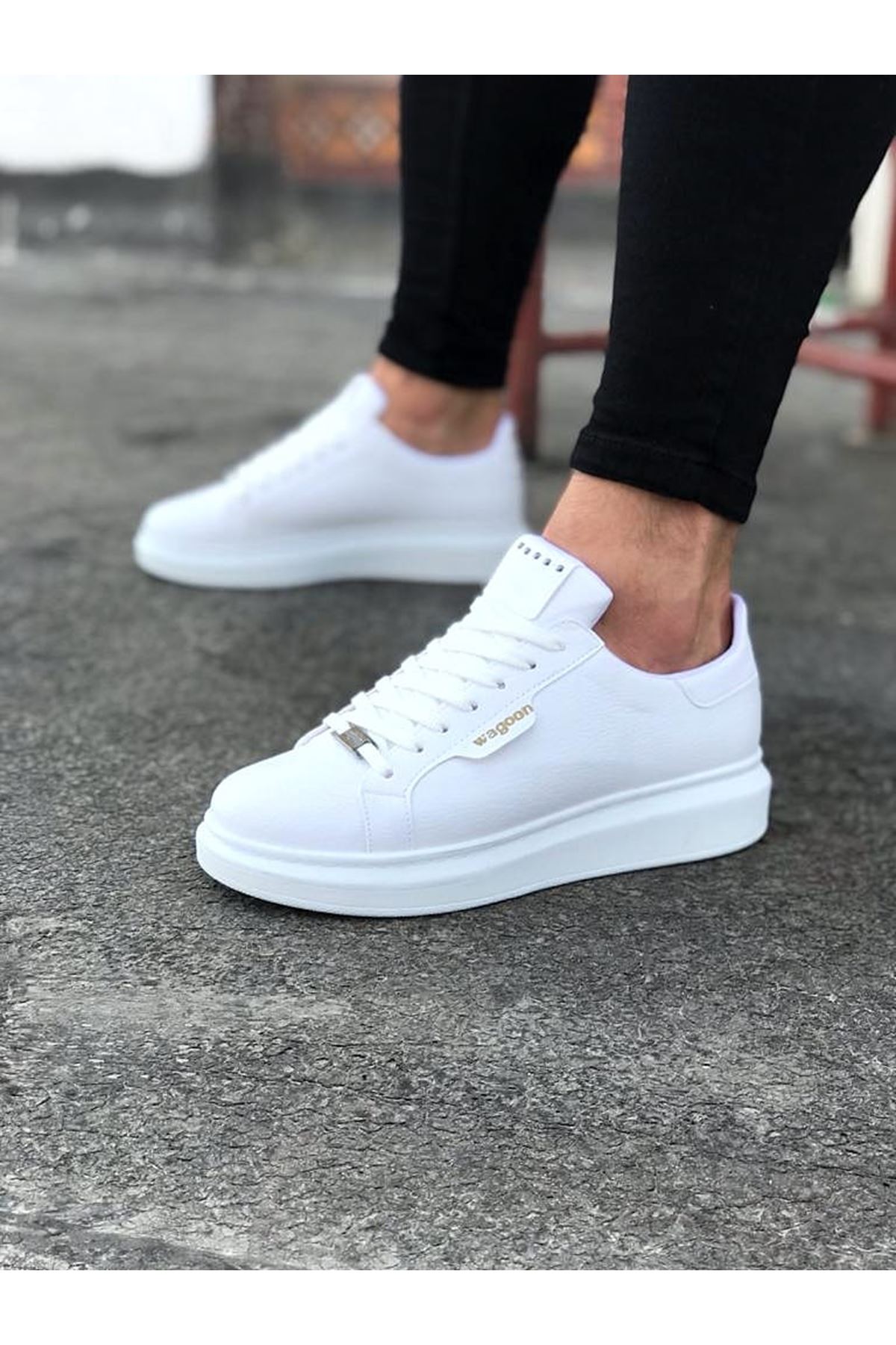Lisinya947 CZ01 Beyaz Düz Erkek Casual Ayakkabı