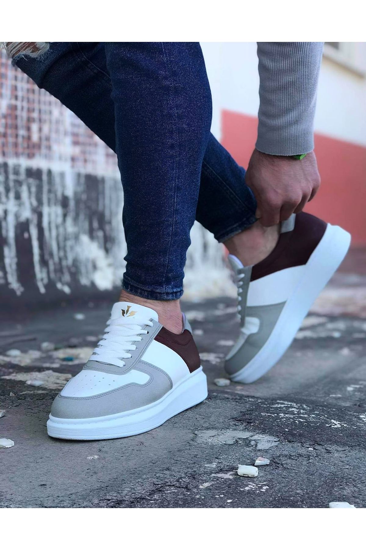 Lisinya947 CZ011 Beyaz Taba Erkek Casual Ayakkabı