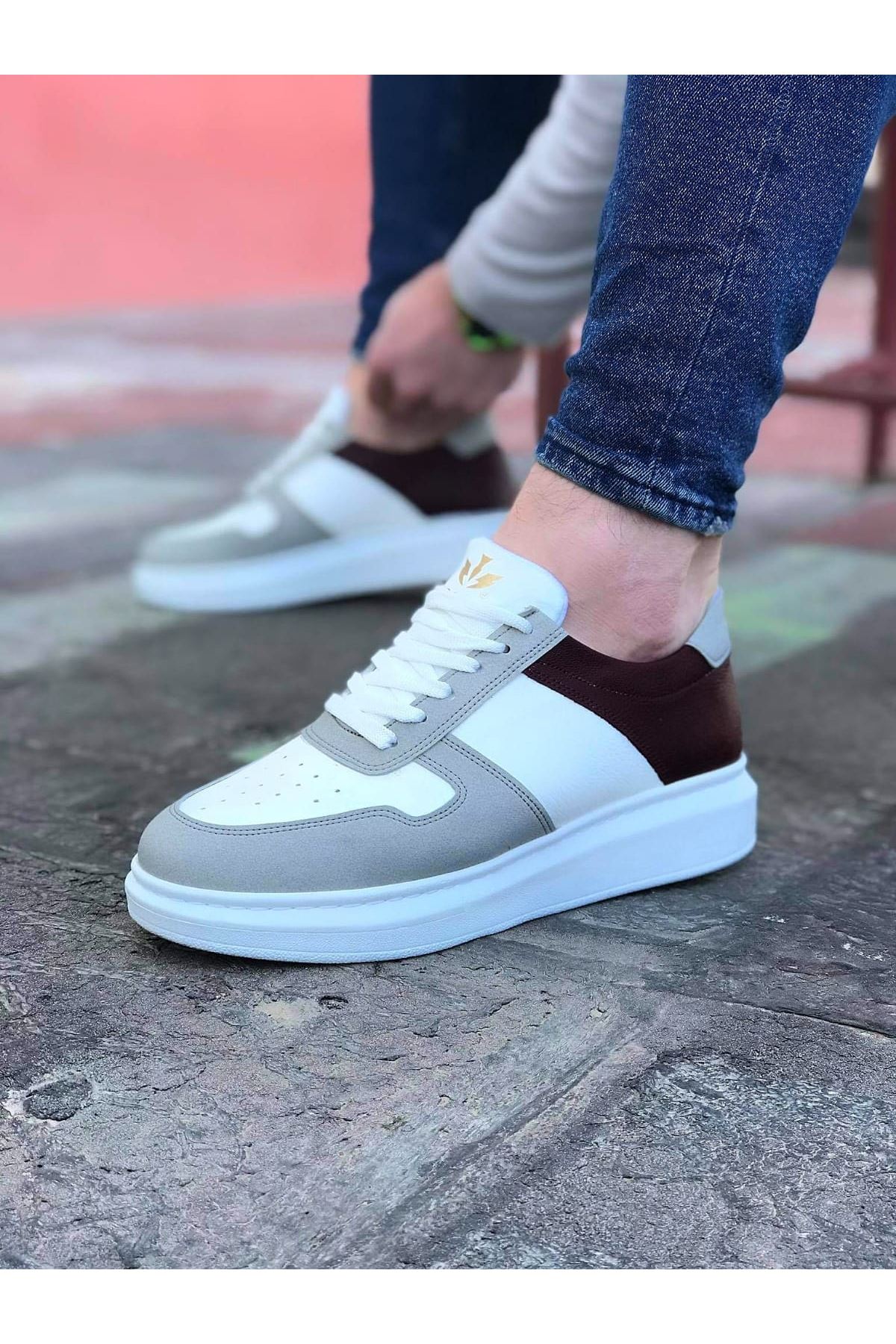 Lisinya947 CZ011 Beyaz Taba Erkek Casual Ayakkabı
