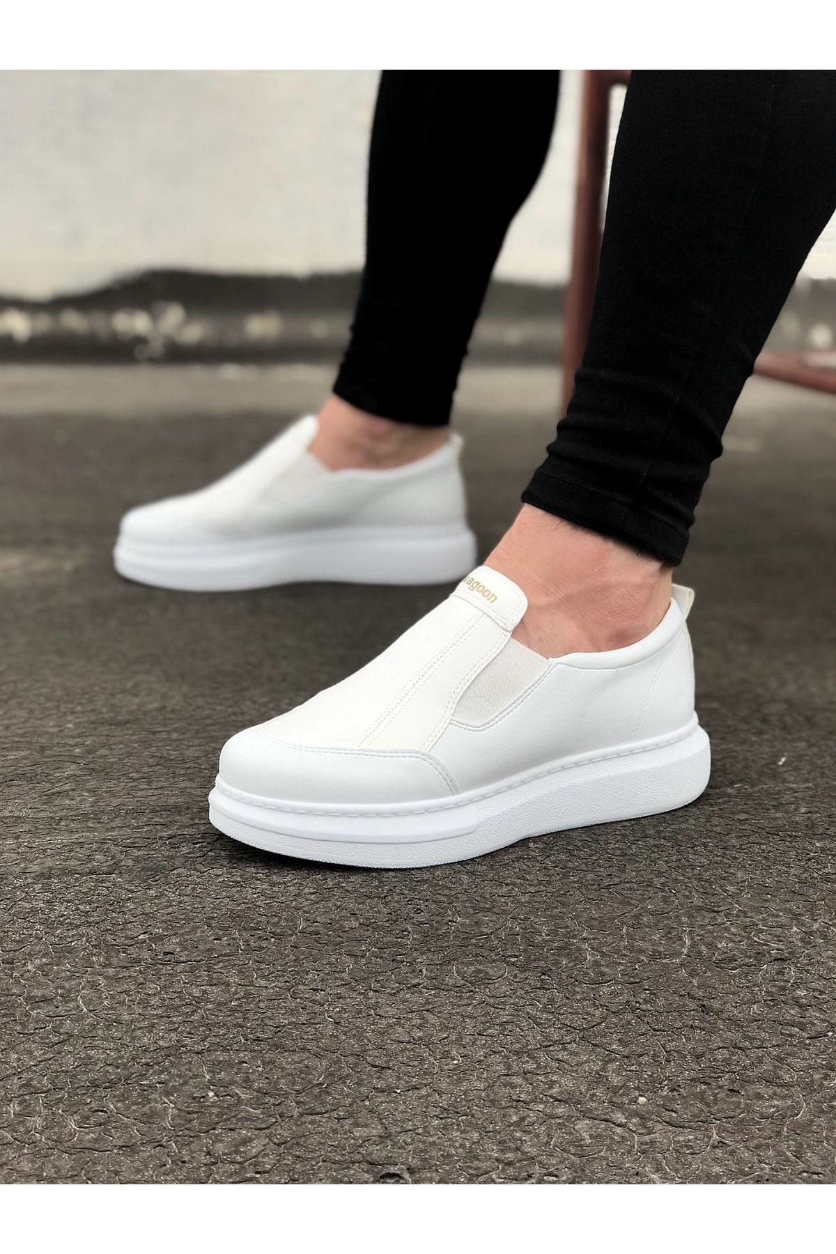 Lisinya947 CZ049 Beyaz Düz Casual Erkek Ayakkabı