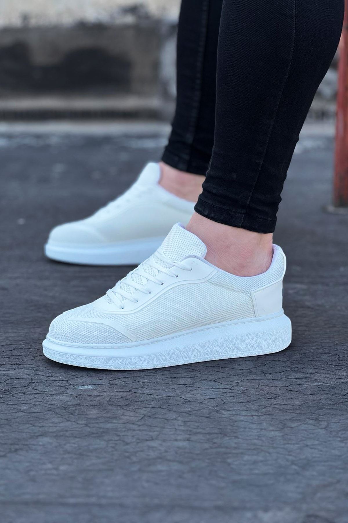Lisinya947 CZ019 Beyaz Triko Erkek Casual Ayakkabı