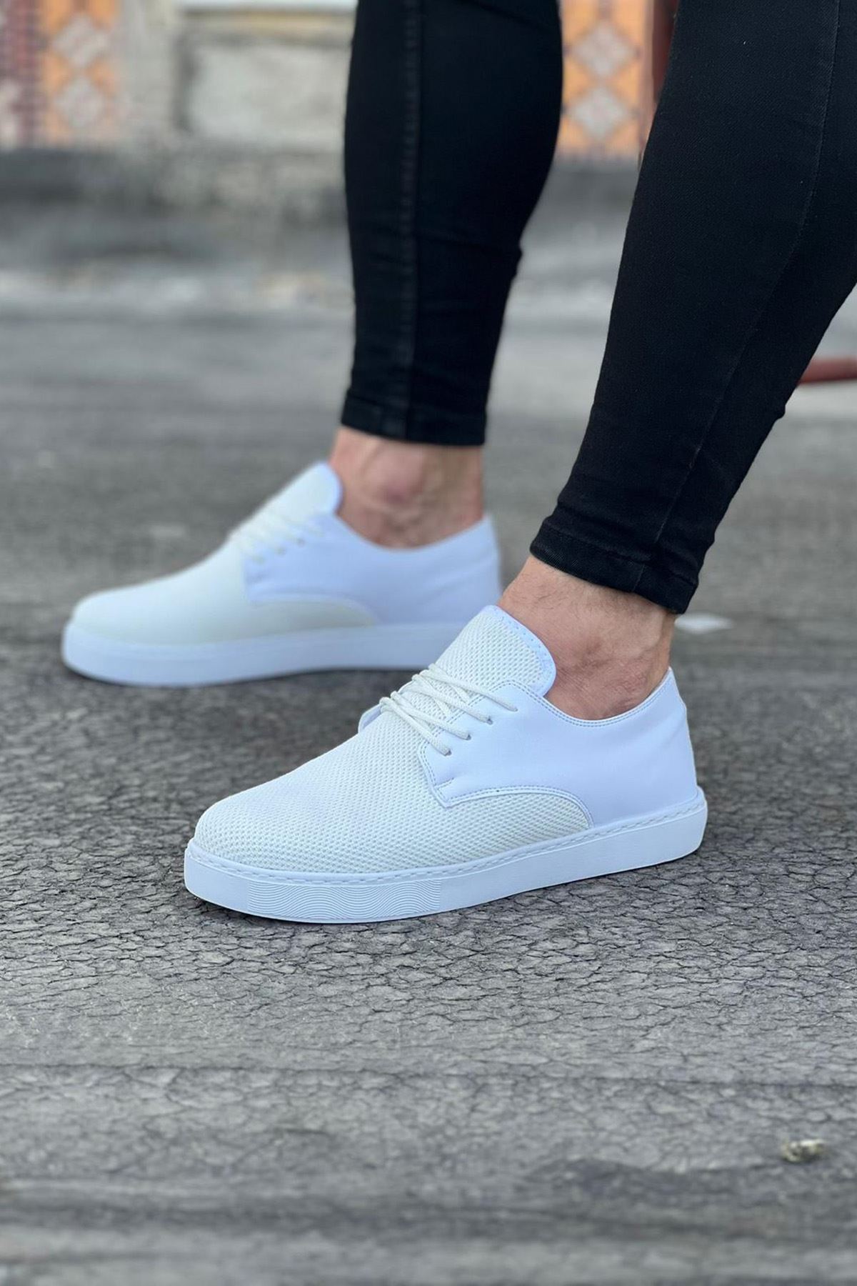 Lisinya947 CZ016 Beyaz Triko Erkek Casual Ayakkabı