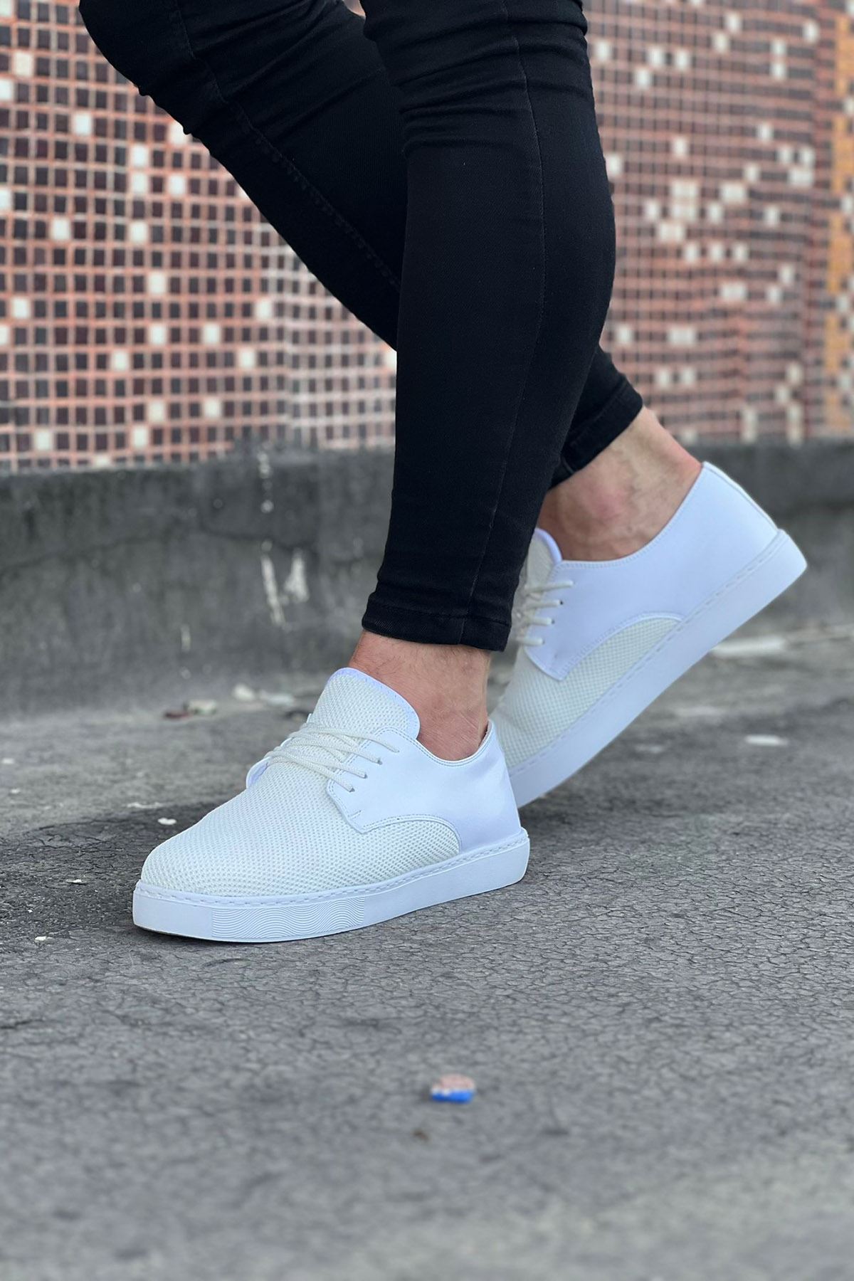 Lisinya947 CZ016 Beyaz Triko Erkek Casual Ayakkabı