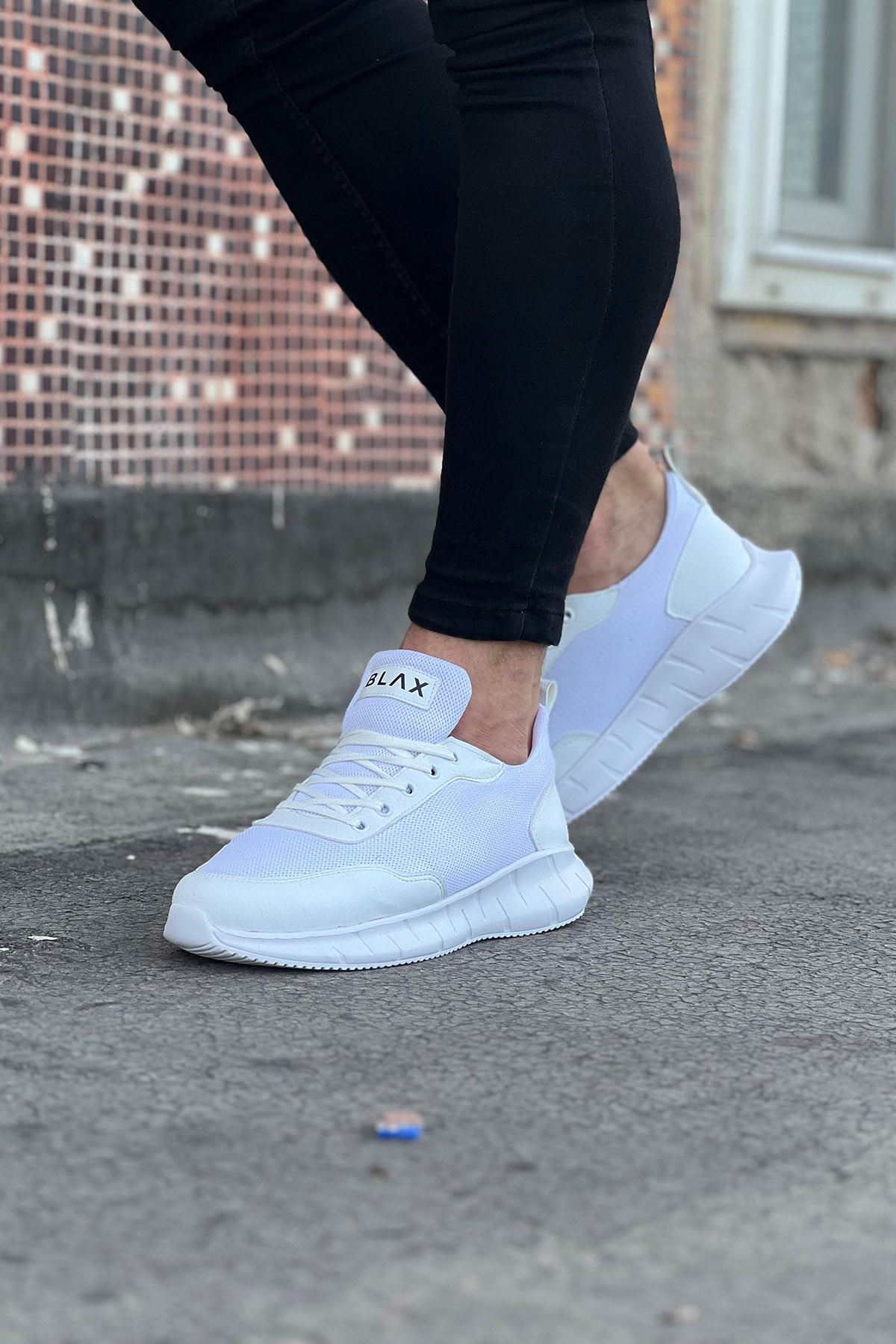 Lisinya947 CZ063 Beyaz Triko Erkek Spor Ayakkabı