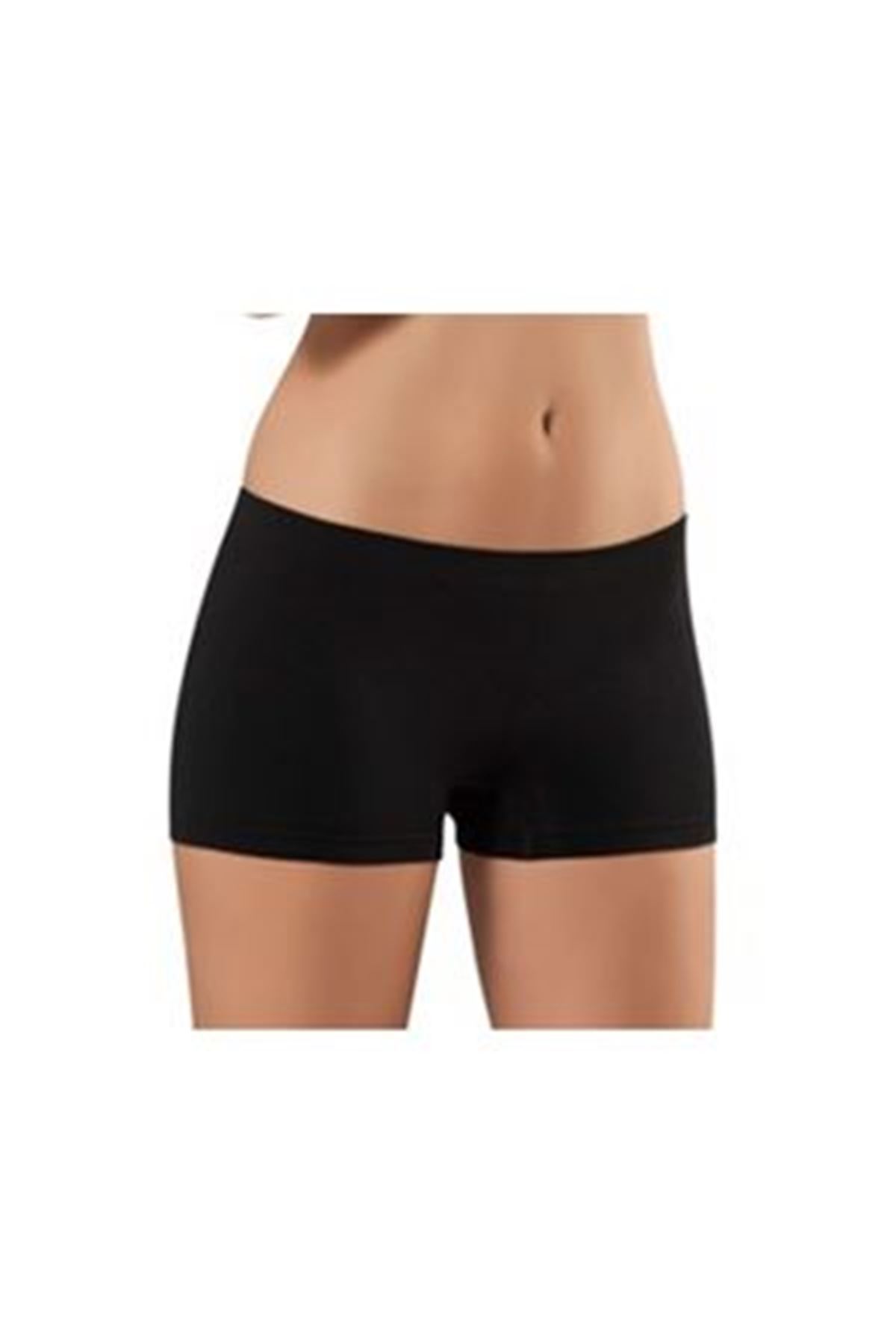 Siyah Dikişsiz Kadın Boxer Korse Siyah Dikişsiz Kadın Boxer Korse
