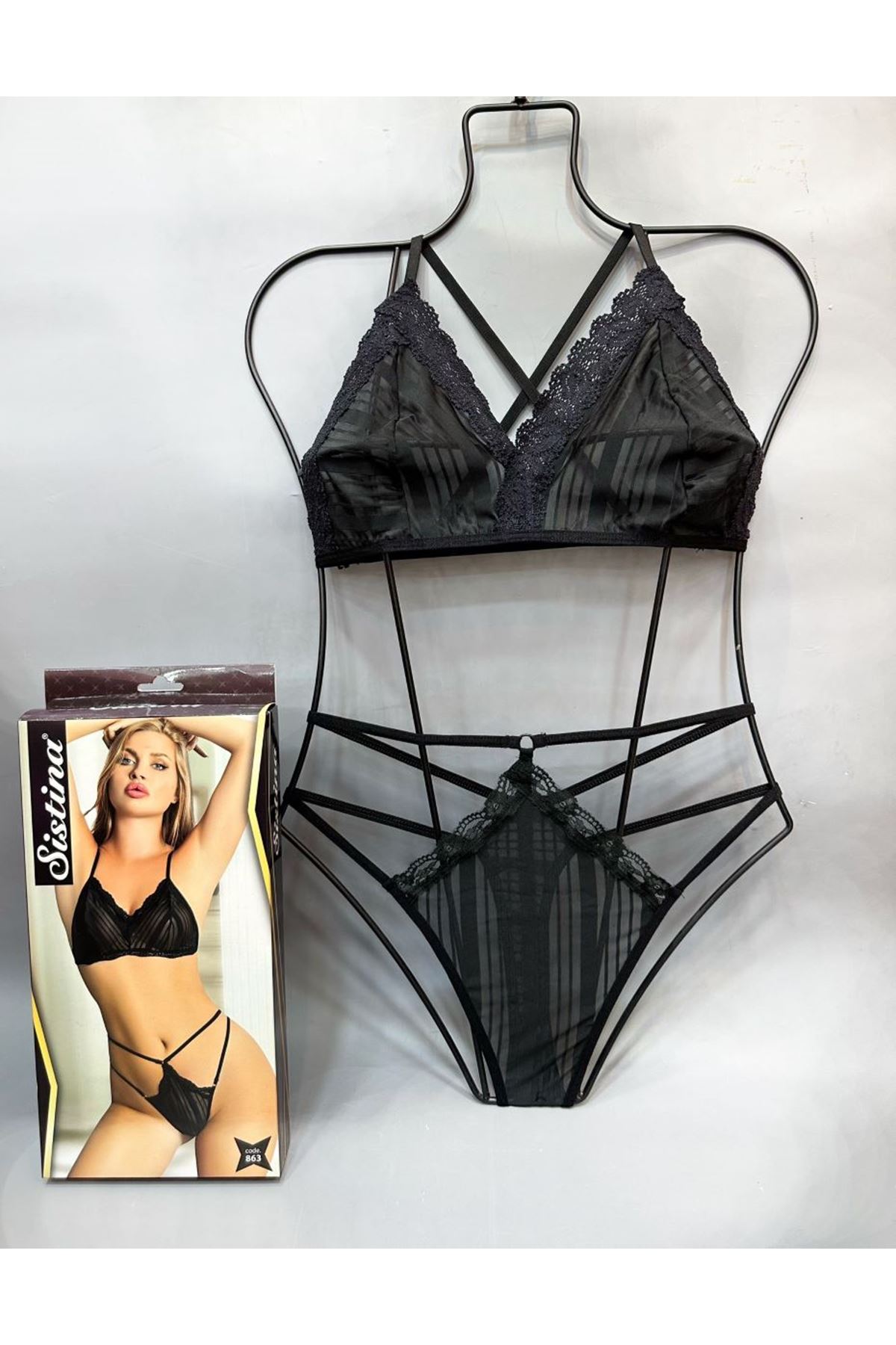 Siyah Bralet Sütyen Takım Siyah Bralet Sütyen Takım