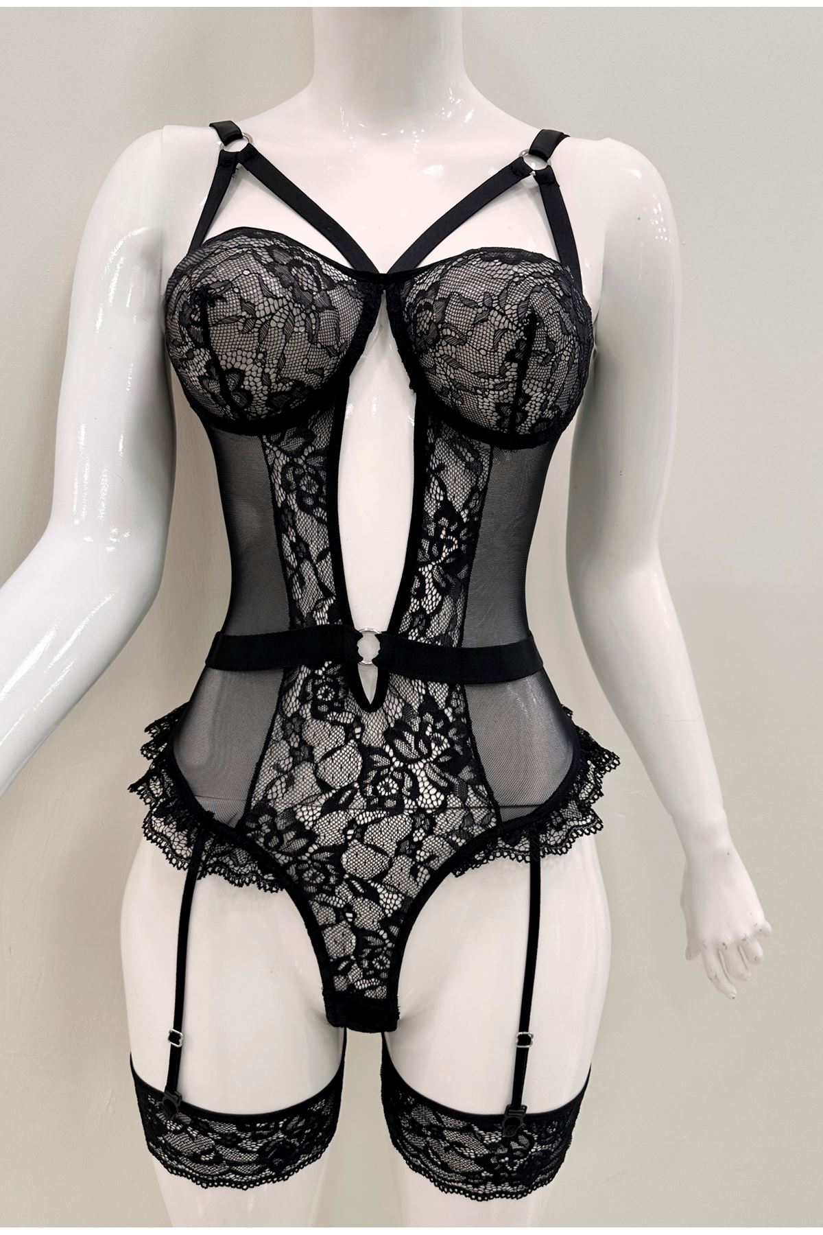 Afrodit Siyah Sexy Jartiyer Takım -1050 Afrodit Siyah Sexy Jartiyer Takım -1050
