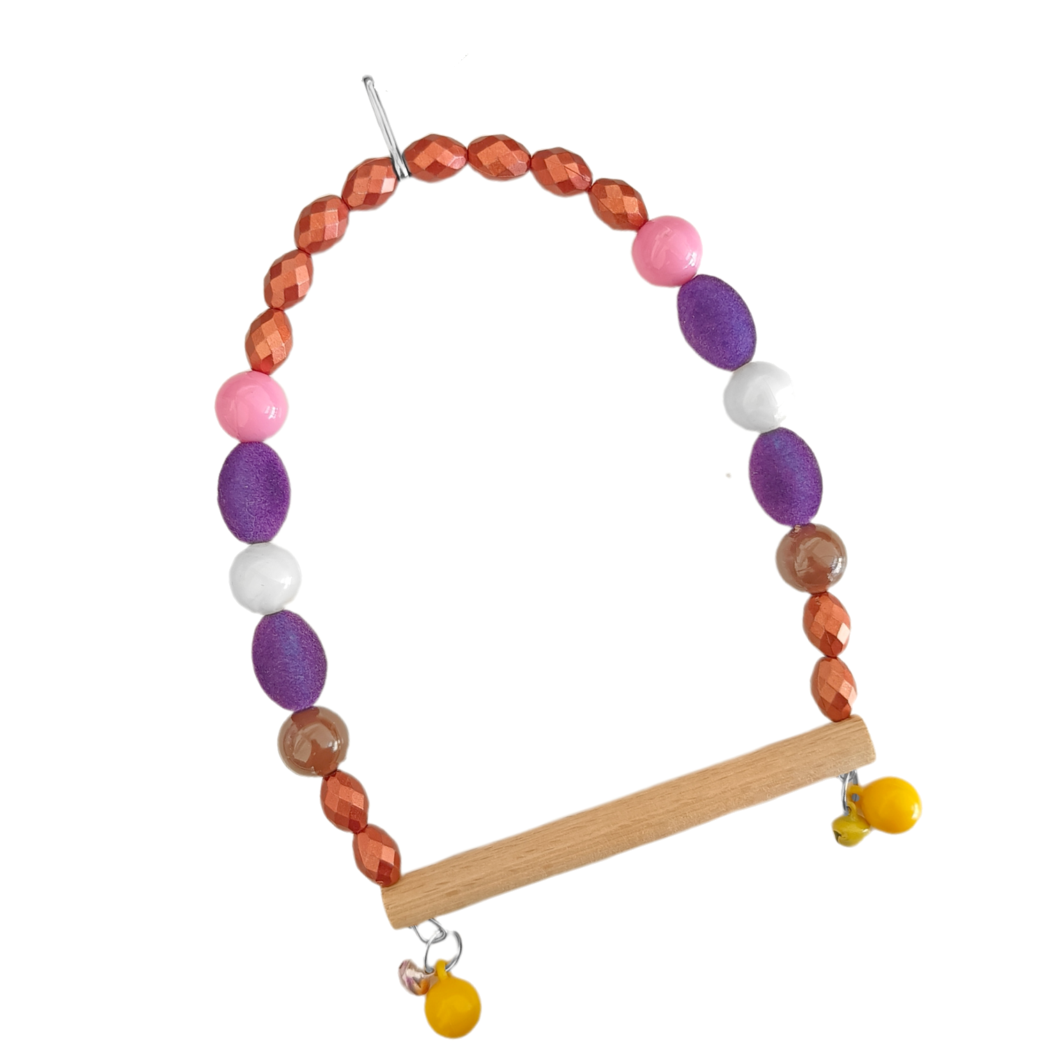 Lisinya205 Ahşap Tünekli Mor Kadife Boncuklu Kuş Salıncağı 10-14 cm Renkli Lisinya205 Ahşap Tünekli Mor Kadife Boncuklu Kuş Salıncağı 10-14 cm Renkli