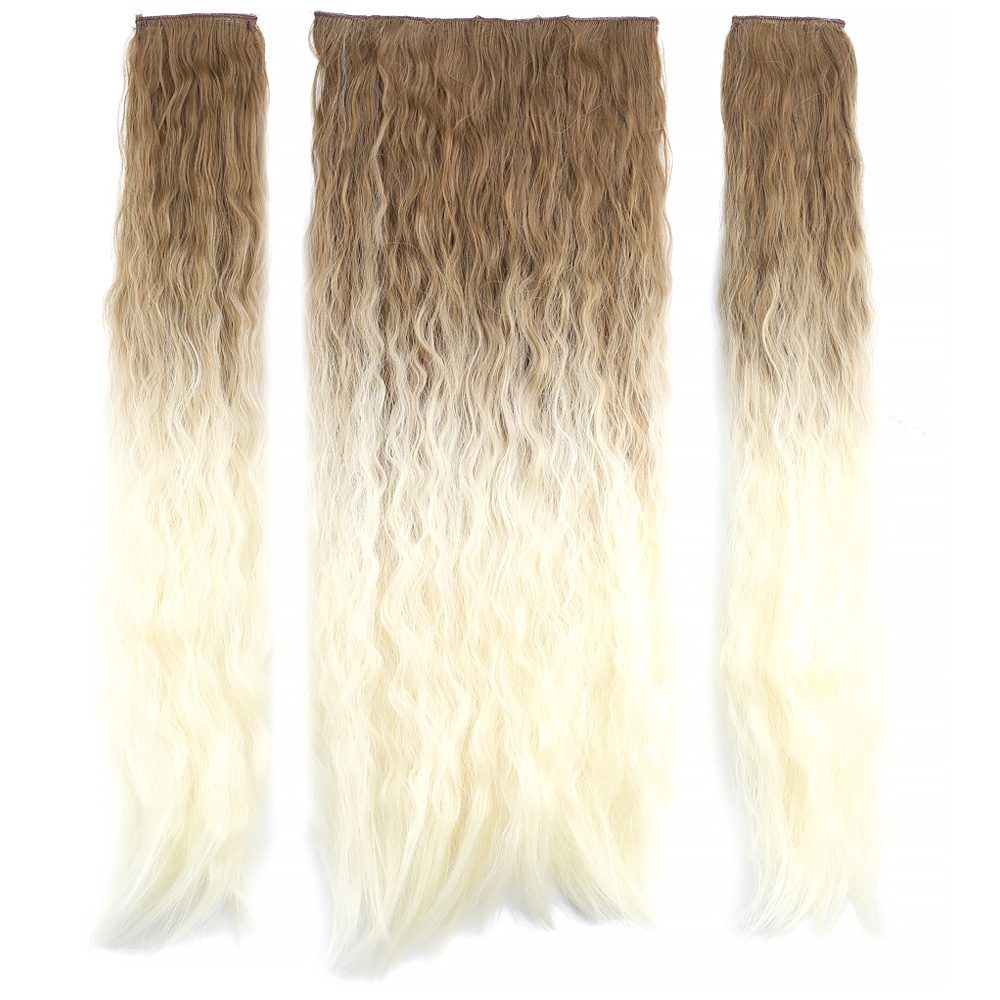 Kanekalon Fiber Sentetik Kabartılmış Dalgalı Yarım Ay + 2 Yan Saç Çıt Çıt / Kumral Platin Ombreli / (Lisinya175) Kanekalon Fiber Sentetik Kabartılmış Dalgalı Yarım Ay + 2 Yan Saç Çıt Çıt / Kumral Platin Ombreli / (Lisinya175)